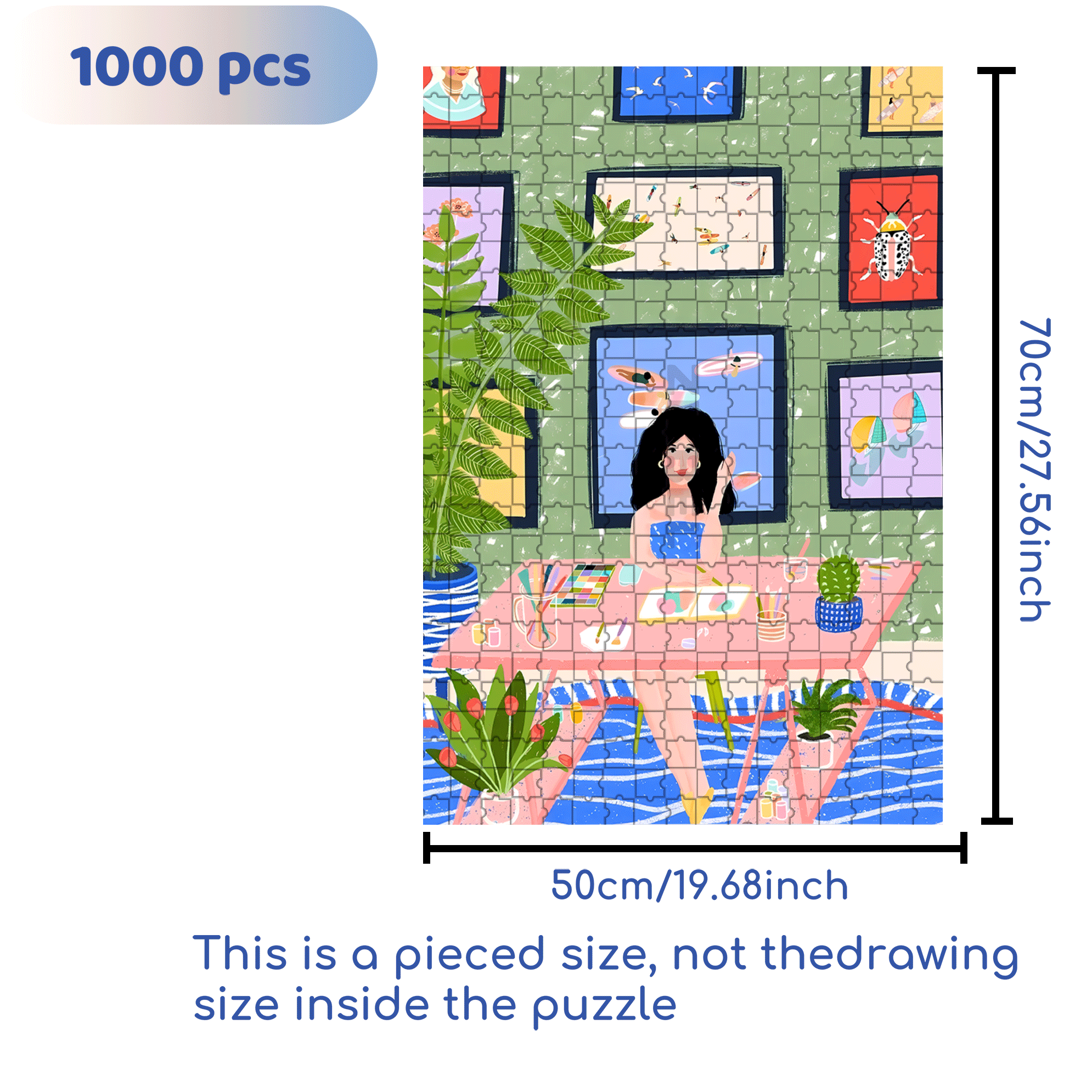 Touchable Slow Life 3 500pcs/1000pcs Jigsaw Puzzle, Scratch-Resistant, Interactive Family Game & Brain-Boosting DIY Decor, Perfect for Halloween, Christmas & New Year Gifts, Family Puzzle Game