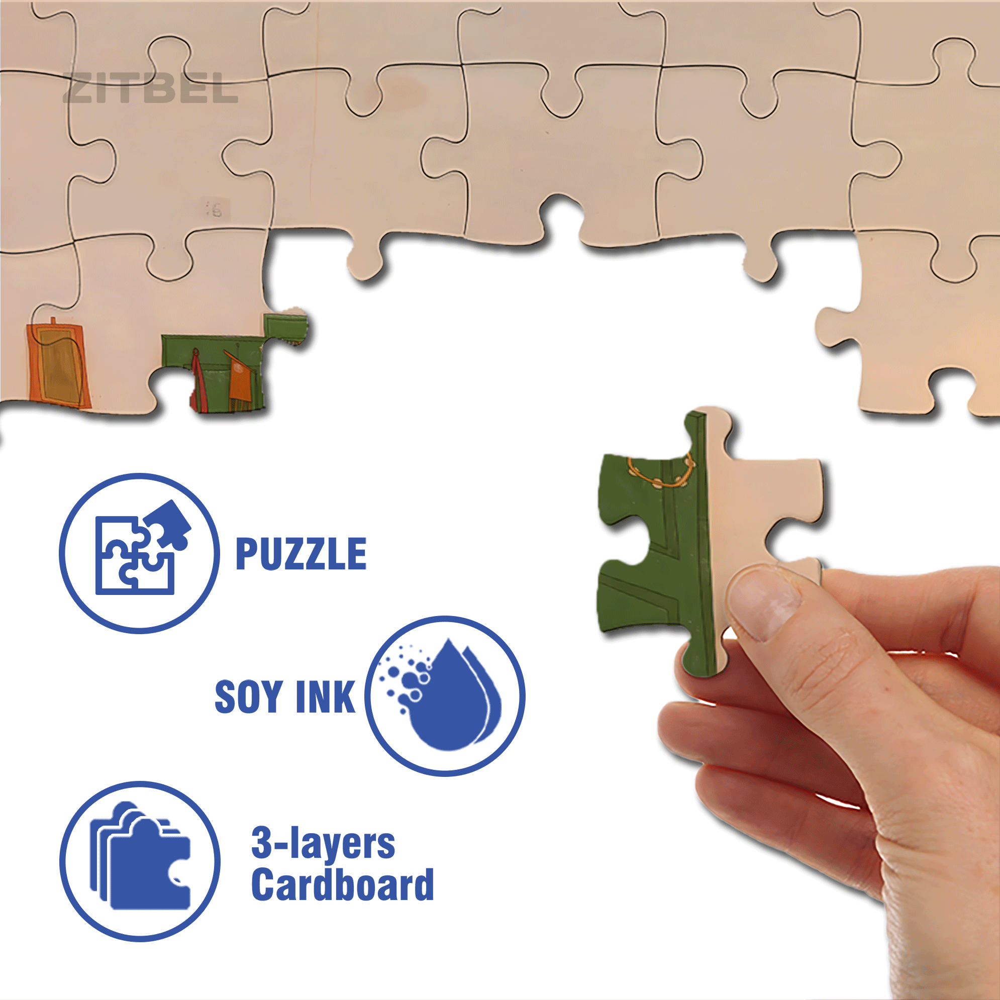 Weave Life Into A Poem 500pcs/1000pcs Jigsaw Puzzle, Scratch-Resistant, Interactive Family Game & Brain-Boosting DIY Decor, Perfect for Halloween, Christmas & New Year Gifts, Family Puzzle Game