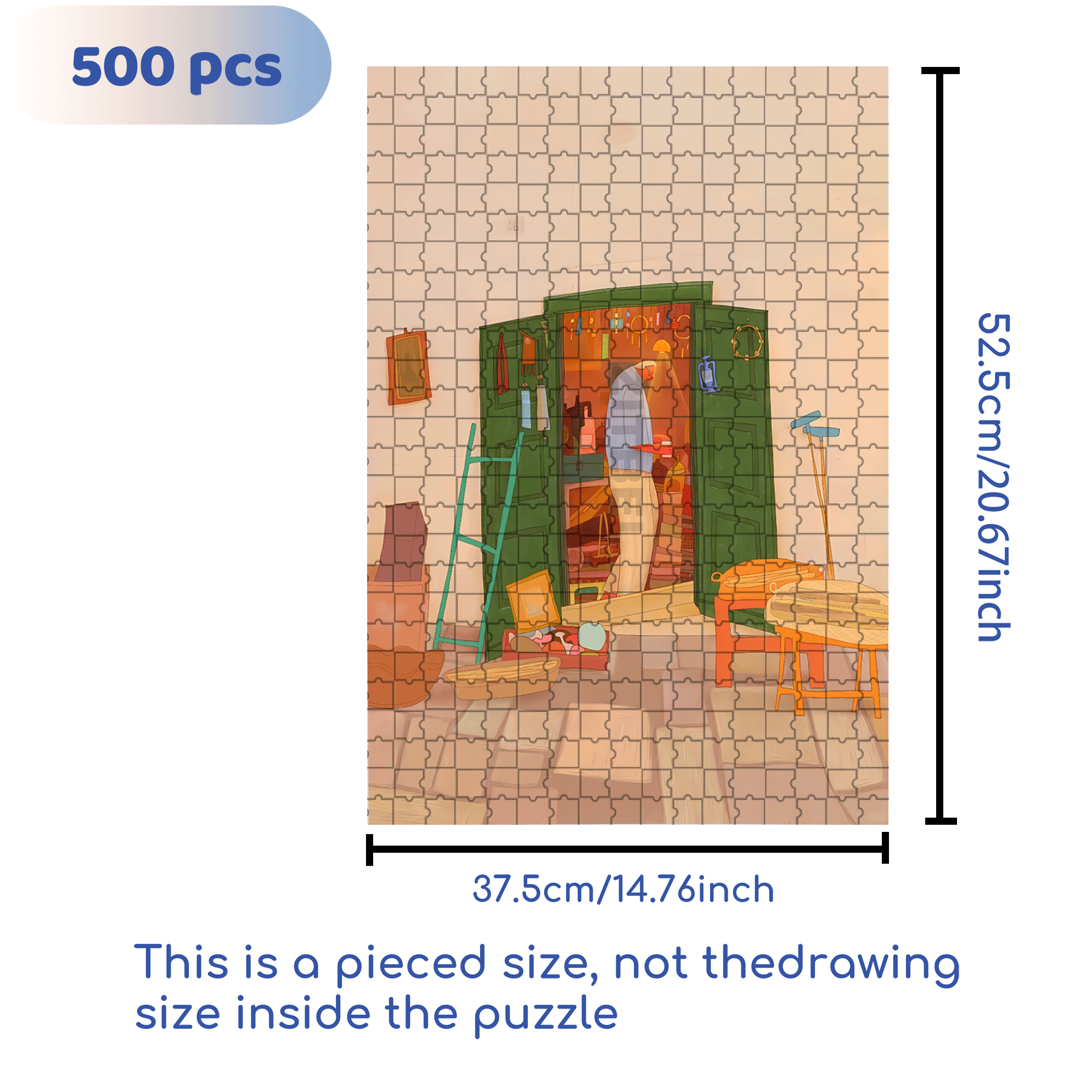 Weave Life Into A Poem 500pcs/1000pcs Jigsaw Puzzle, Scratch-Resistant, Interactive Family Game & Brain-Boosting DIY Decor, Perfect for Halloween, Christmas & New Year Gifts, Family Puzzle Game