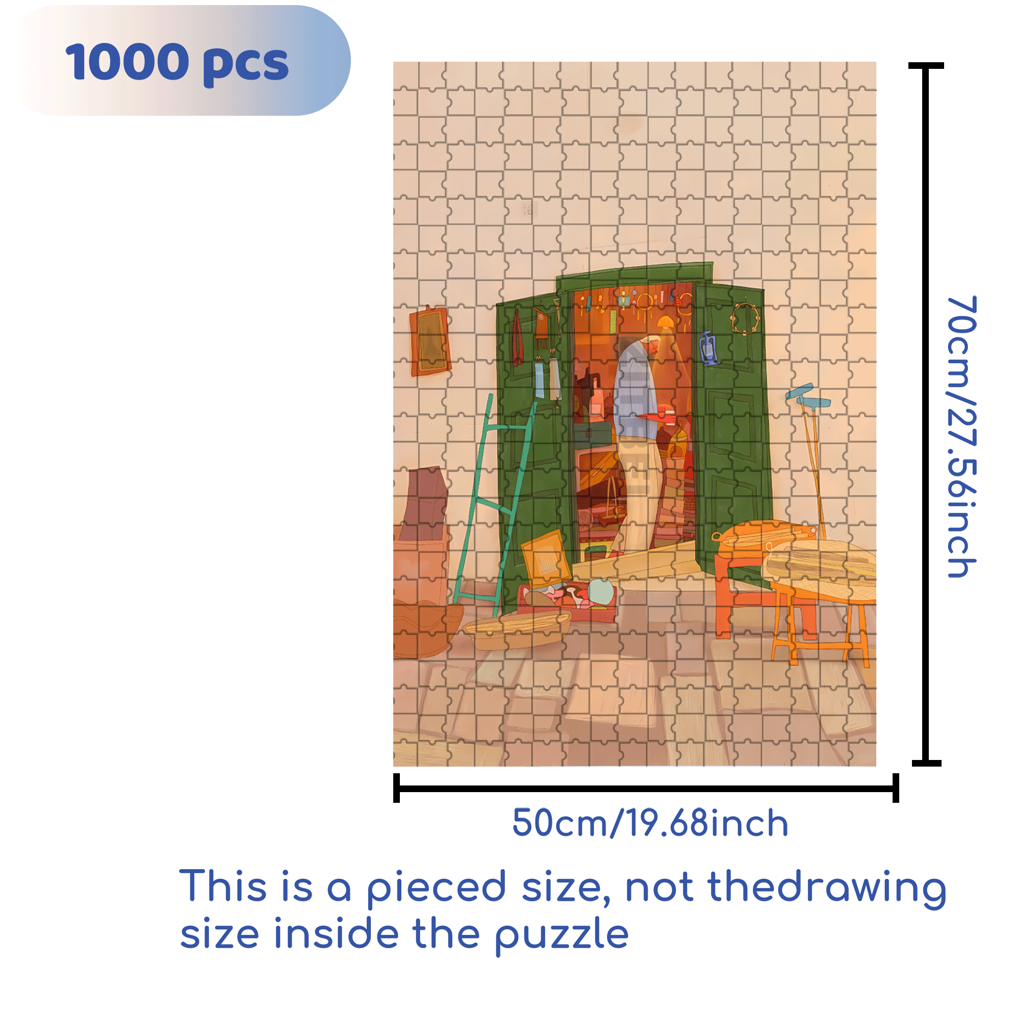Weave Life Into A Poem 500pcs/1000pcs Jigsaw Puzzle, Scratch-Resistant, Interactive Family Game & Brain-Boosting DIY Decor, Perfect for Halloween, Christmas & New Year Gifts, Family Puzzle Game
