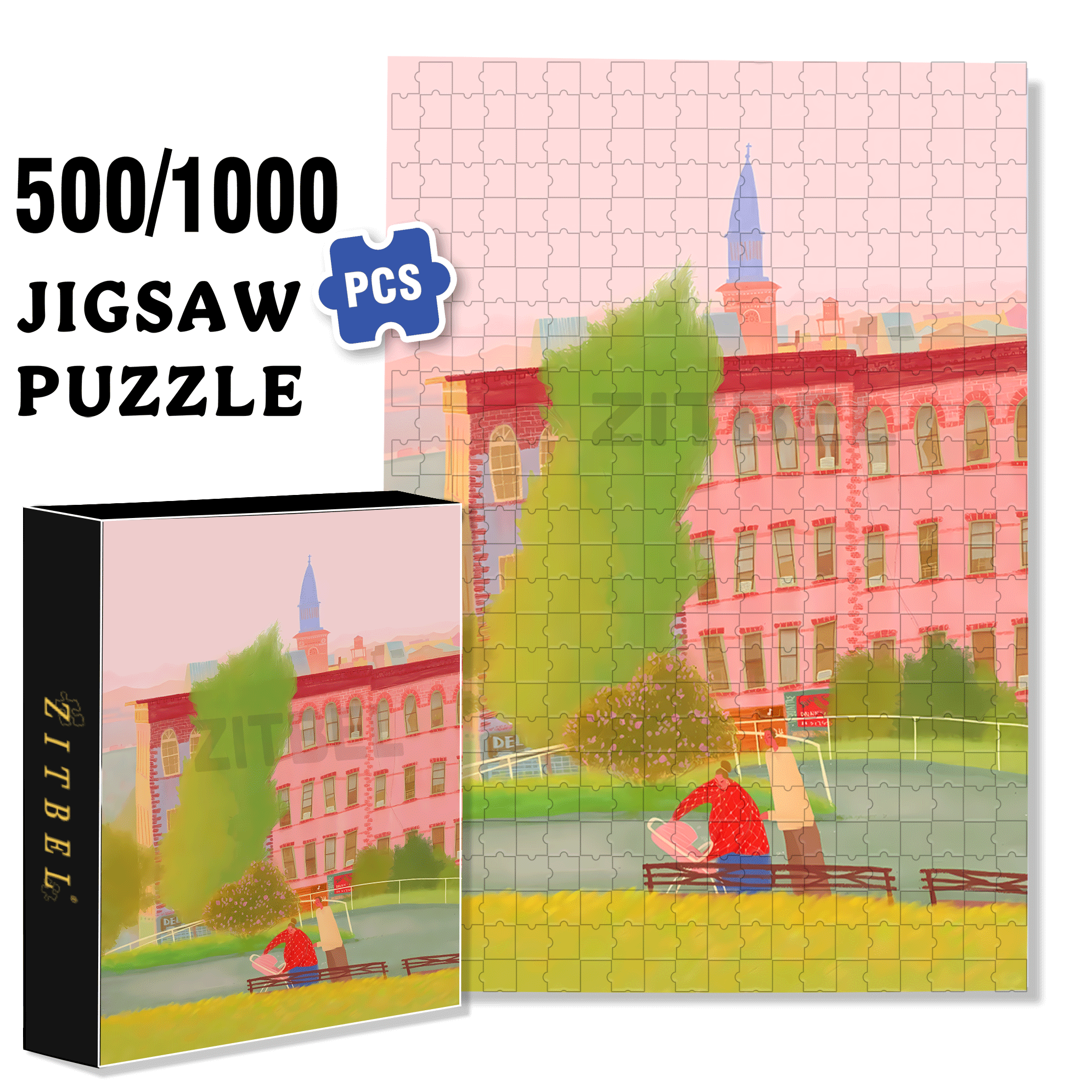 When Time Brews Into A Romantic Wine 500pcs/1000pcs Jigsaw Puzzle, Scratch-Resistant, Interactive Family Game & Brain-Boosting DIY Decor, Perfect for Halloween, Christmas & New Year Gifts, Family Puzzle Game