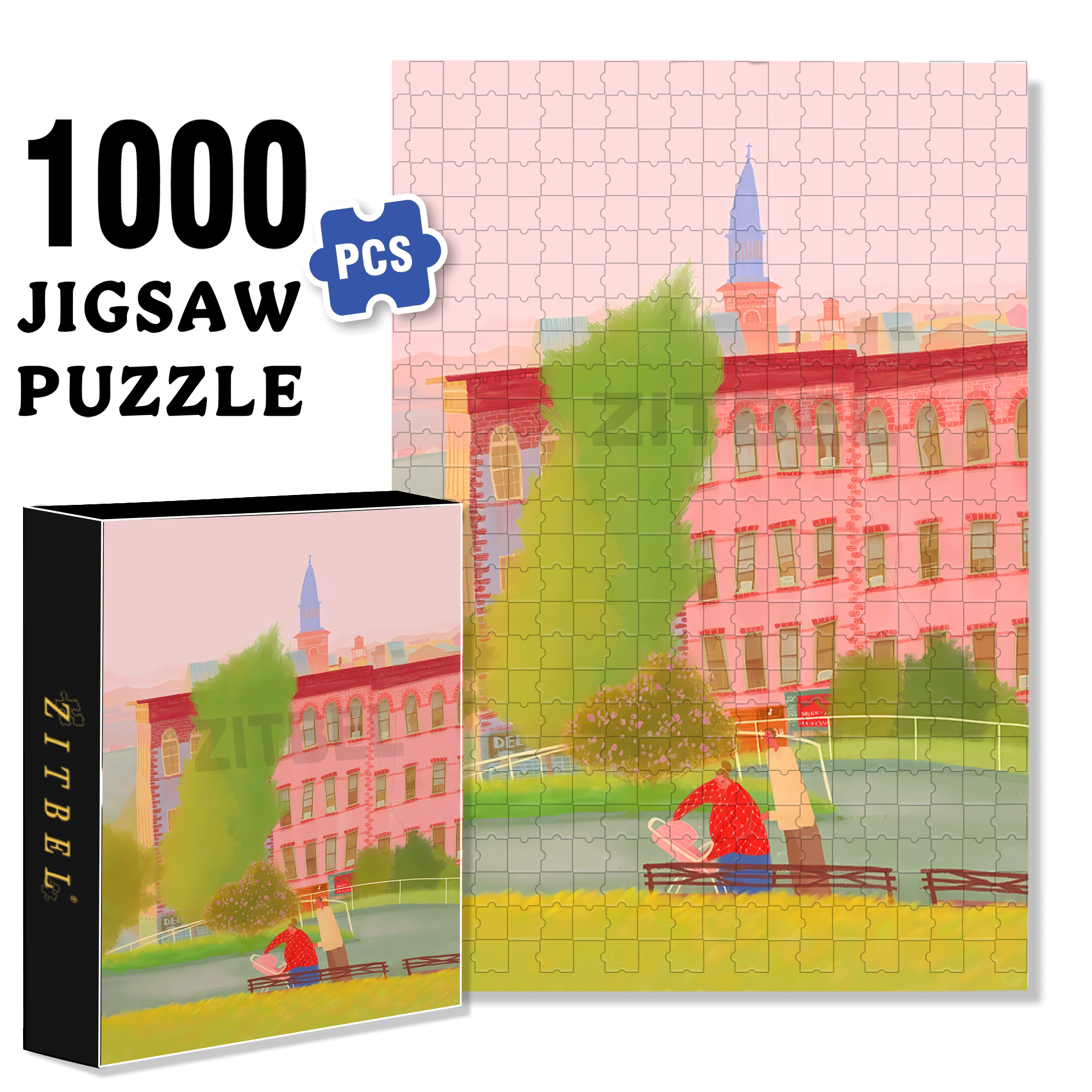 When Time Brews Into A Romantic Wine 500pcs/1000pcs Jigsaw Puzzle, Scratch-Resistant, Interactive Family Game & Brain-Boosting DIY Decor, Perfect for Halloween, Christmas & New Year Gifts, Family Puzzle Game