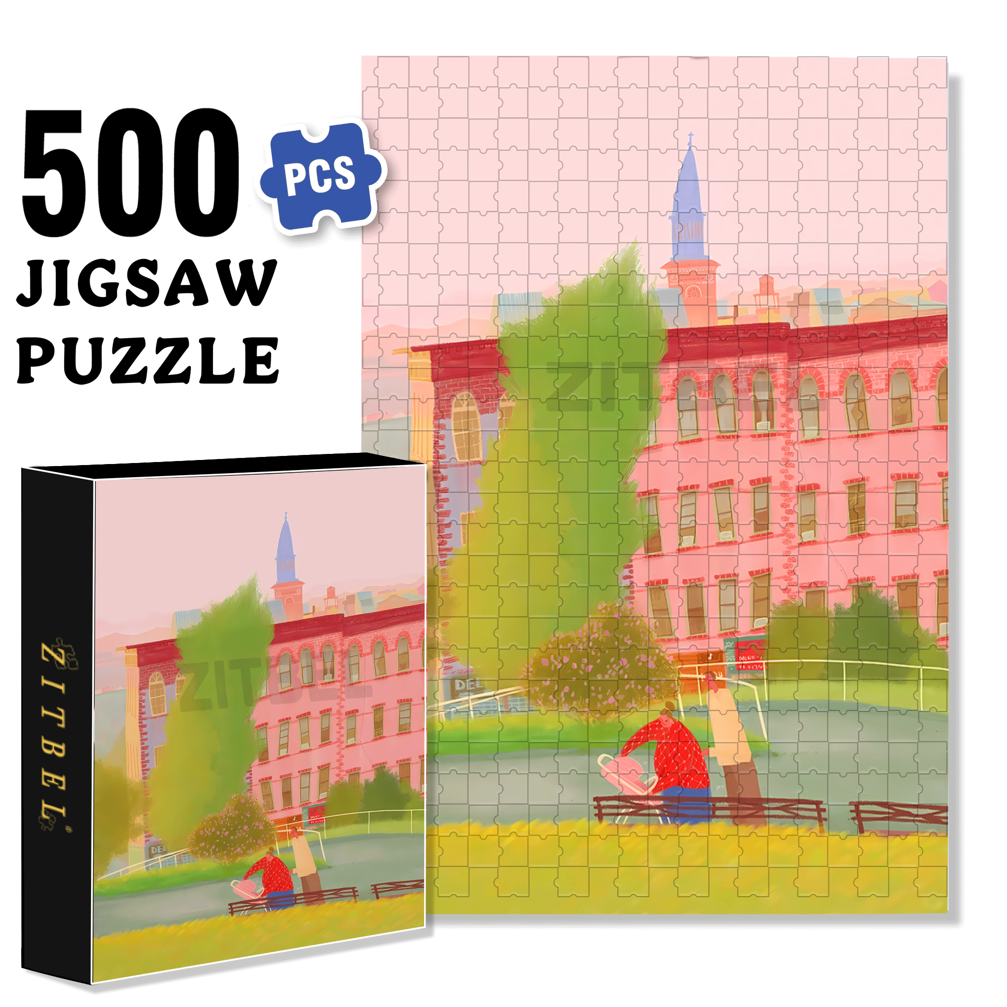 When Time Brews Into A Romantic Wine 500pcs/1000pcs Jigsaw Puzzle, Scratch-Resistant, Interactive Family Game & Brain-Boosting DIY Decor, Perfect for Halloween, Christmas & New Year Gifts, Family Puzzle Game