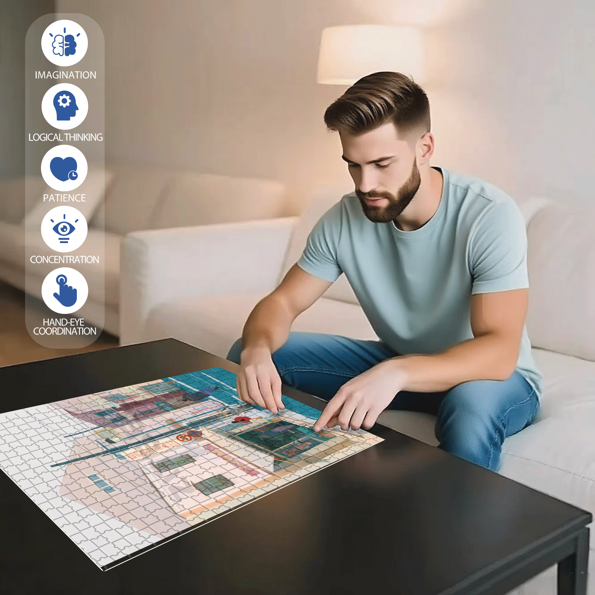 Which Era Do You Want To Go And See 500pcs/1000pcs Jigsaw Puzzle, Scratch-Resistant, Interactive Family Game & Brain-Boosting DIY Decor, Perfect for Halloween, Christmas & New Year Gifts, Family Puzzle Game