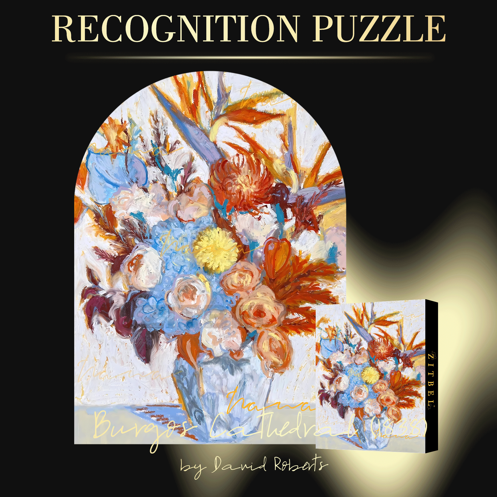 Blossoming In Joy 5 500pcs/1000pcs Jigsaw Puzzle, Scratch-Resistant, Interactive Family Game & Brain-Boosting DIY Decor, Perfect for Halloween, Christmas & New Year Gifts, Family Puzzle Game
