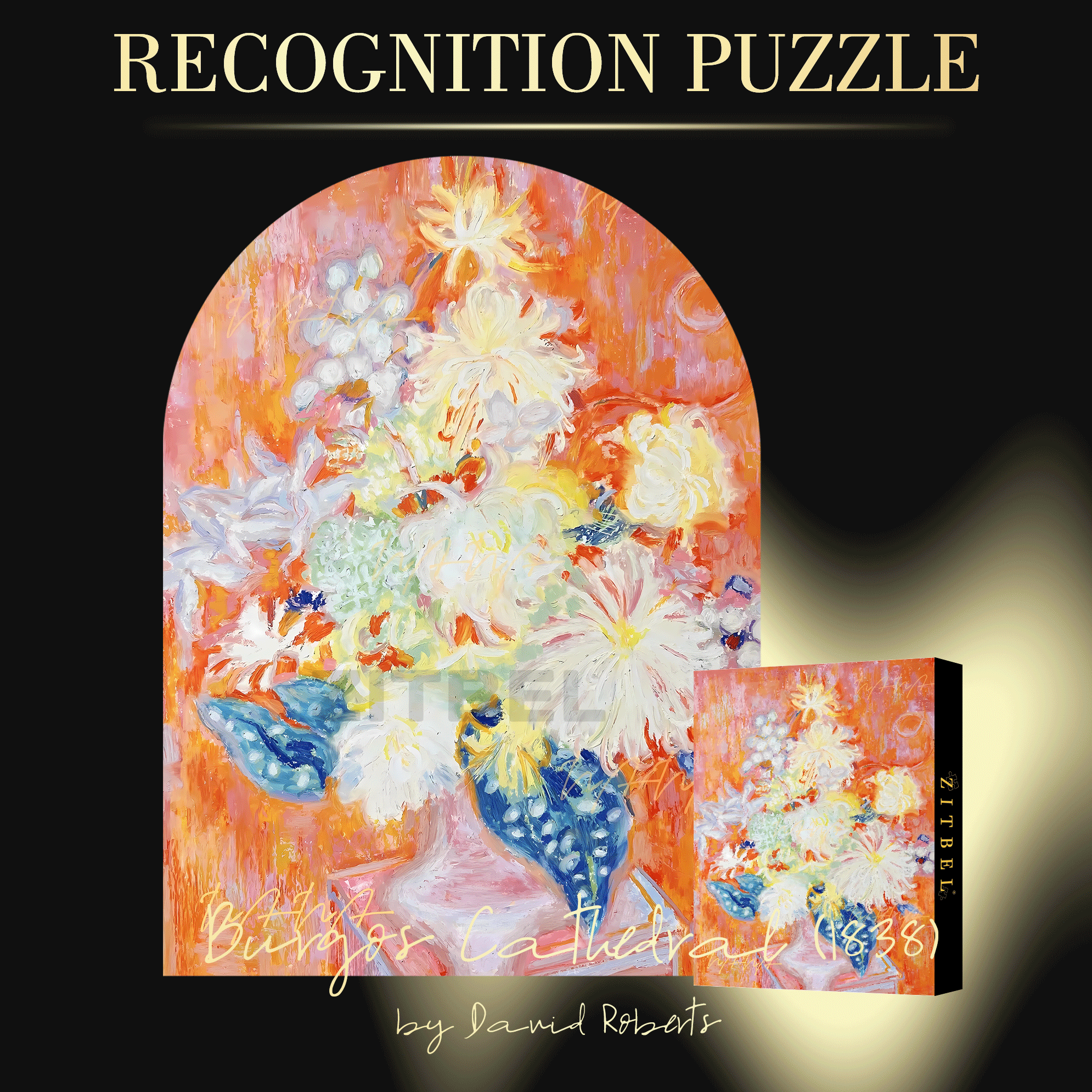 Blossoming In Joy 6 500pcs/1000pcs Jigsaw Puzzle, Scratch-Resistant, Interactive Family Game & Brain-Boosting DIY Decor, Perfect for Halloween, Christmas & New Year Gifts, Family Puzzle Game