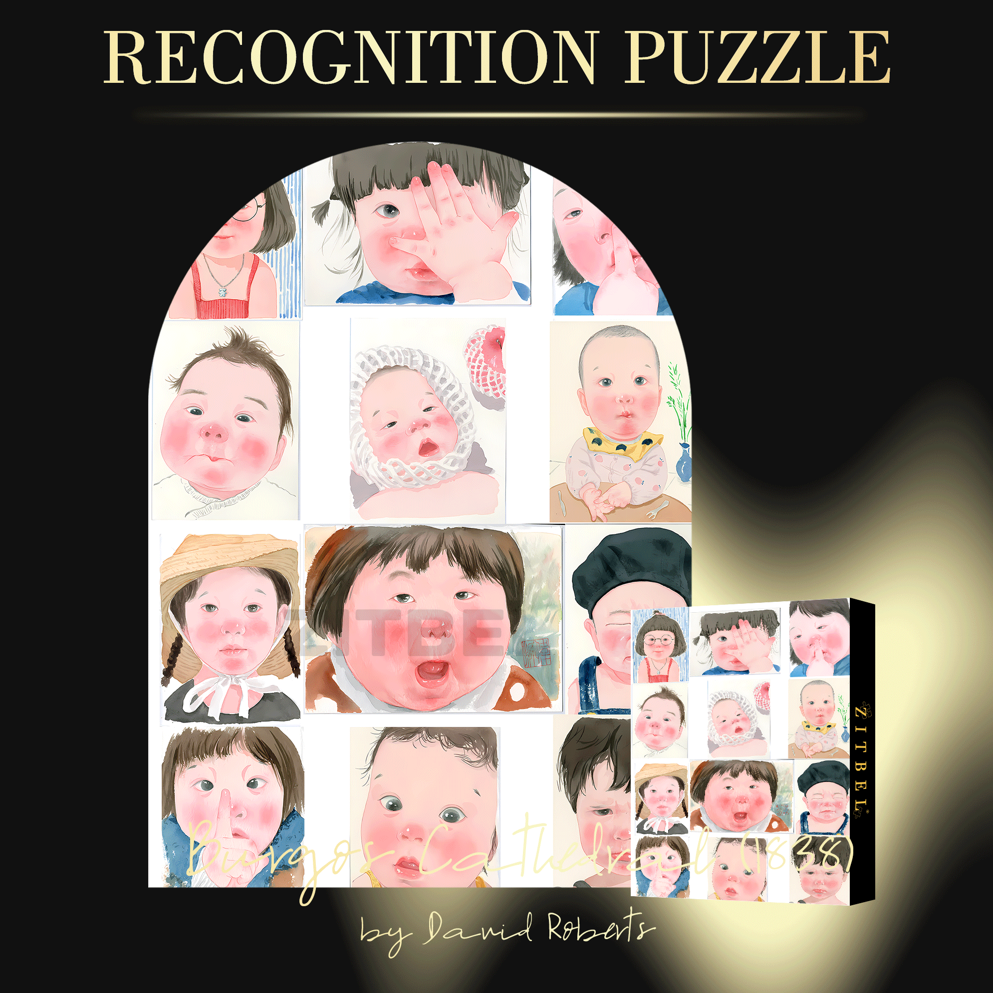 Cute Moments 500pcs/1000pcs Jigsaw Puzzle, Scratch-Resistant, Interactive Family Game & Brain-Boosting DIY Decor, Perfect for Halloween, Christmas & New Year Gifts, Family Puzzle Game