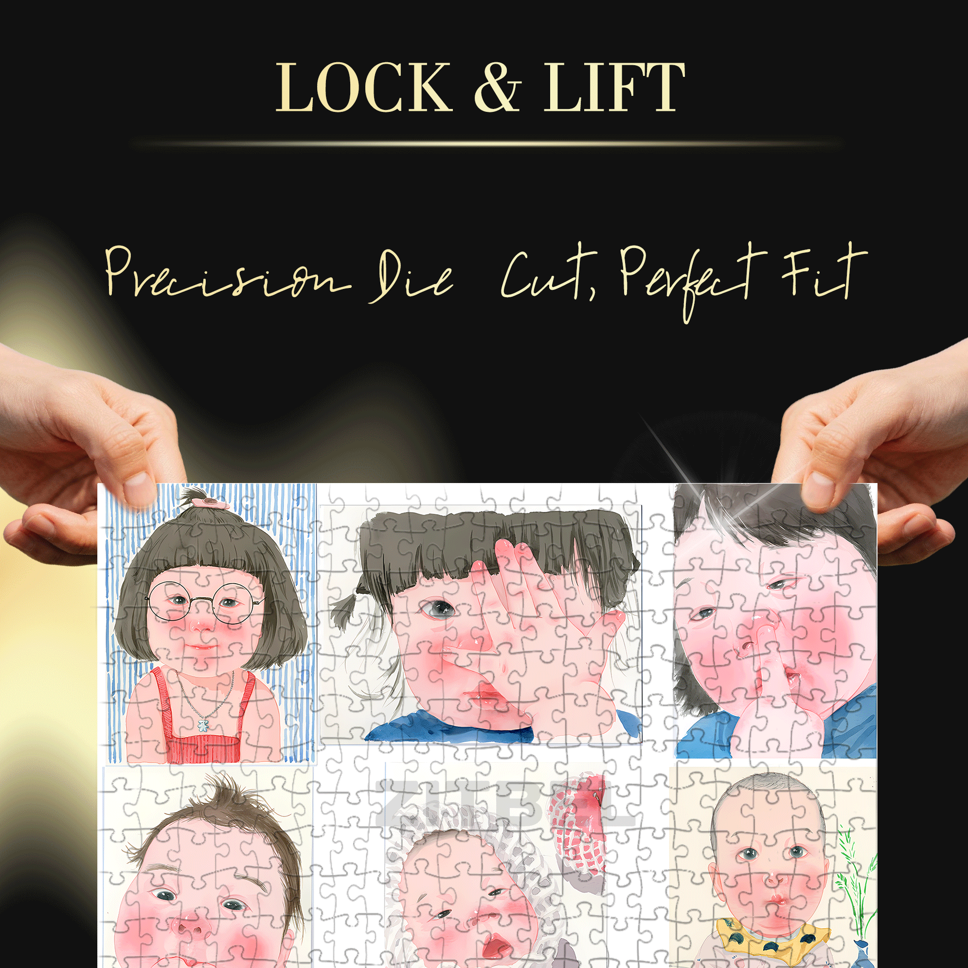 Cute Moments 500pcs/1000pcs Jigsaw Puzzle, Scratch-Resistant, Interactive Family Game & Brain-Boosting DIY Decor, Perfect for Halloween, Christmas & New Year Gifts, Family Puzzle Game