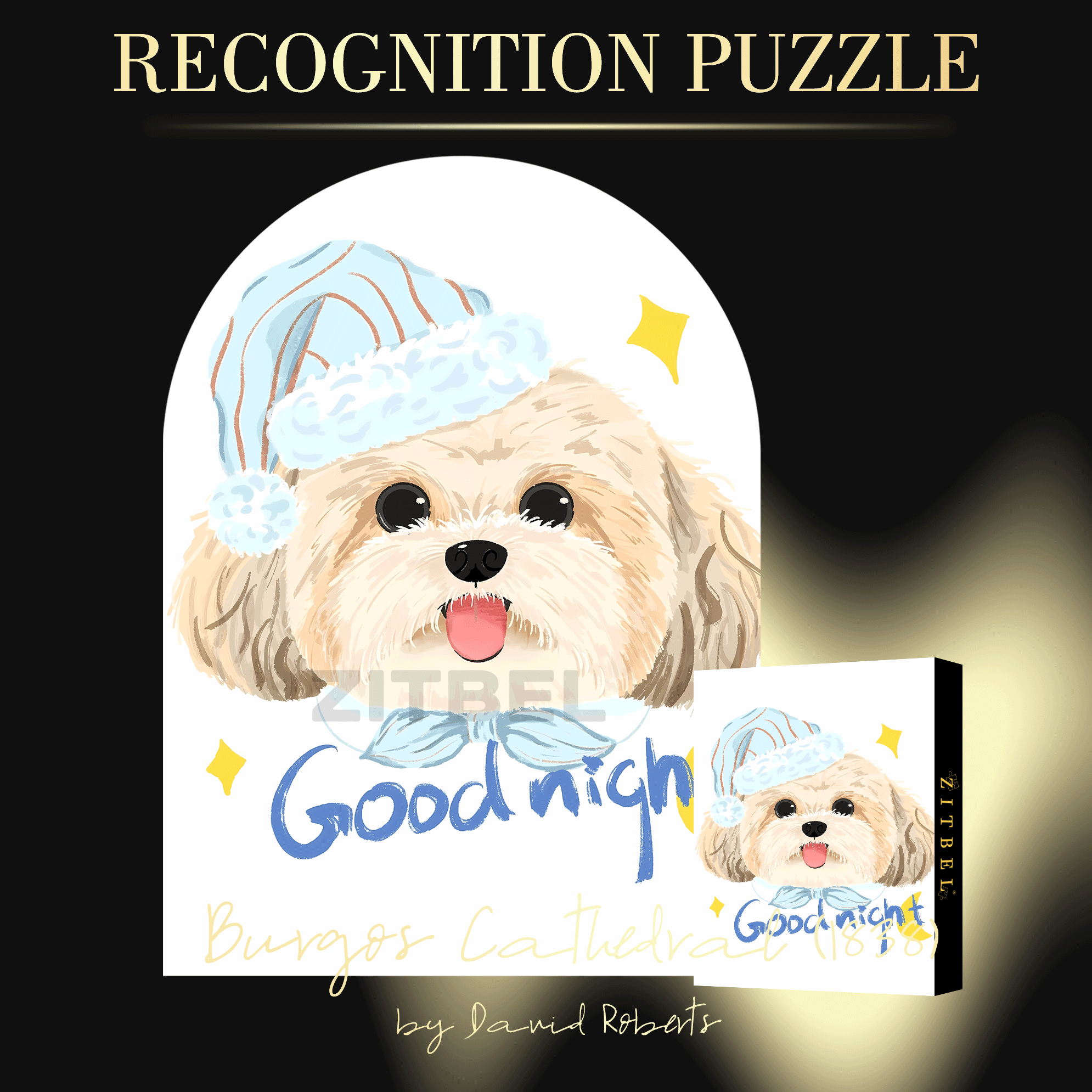 Good Night 2 500pcs/1000pcs Jigsaw Puzzle, Scratch-Resistant, Interactive Family Game & Brain-Boosting DIY Decor, Perfect for Halloween, Christmas & New Year Gifts, Family Puzzle Game