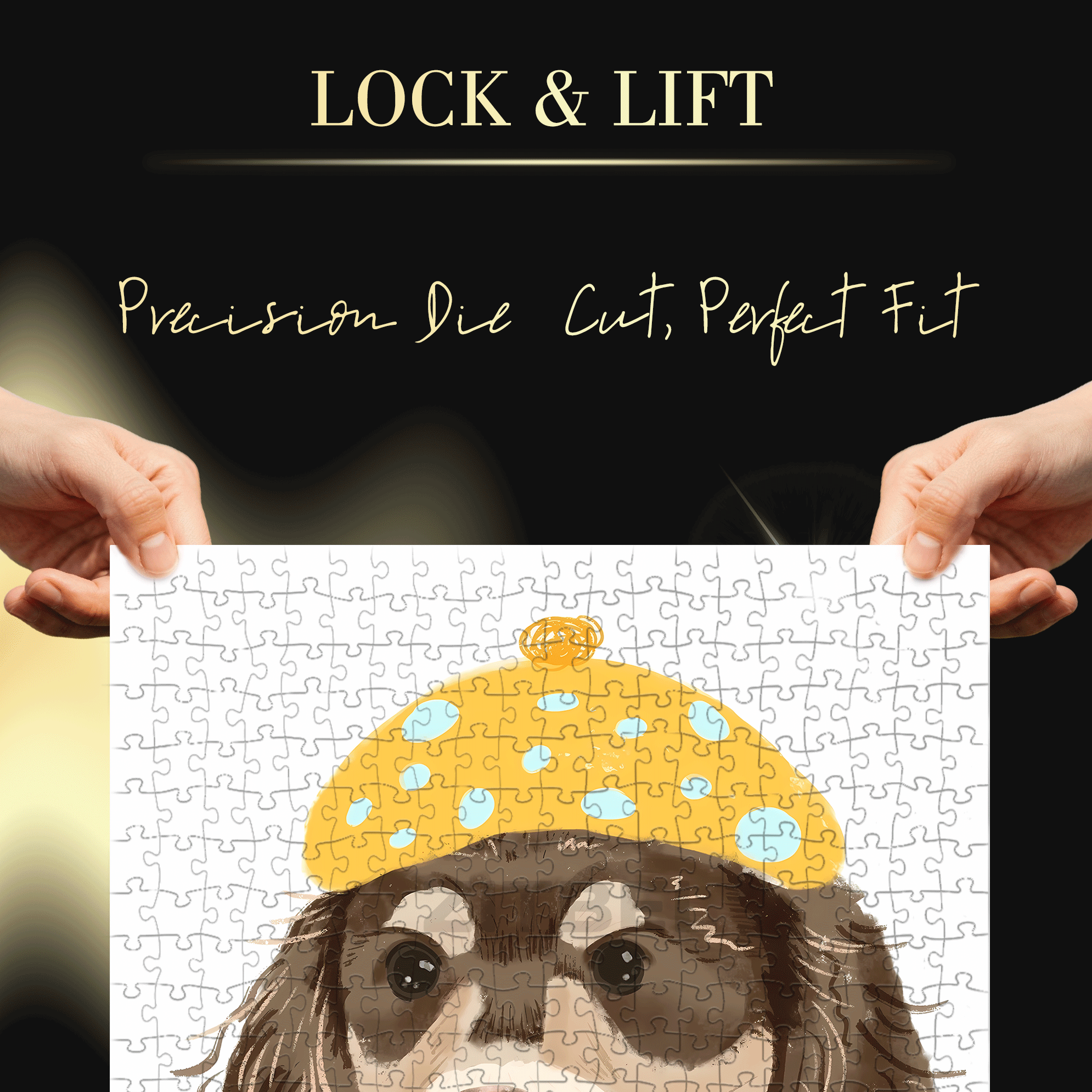 Happiness 500pcs/1000pcs Jigsaw Puzzle, Scratch-Resistant, Interactive Family Game & Brain-Boosting DIY Decor, Perfect for Halloween, Christmas & New Year Gifts, Family Puzzle Game