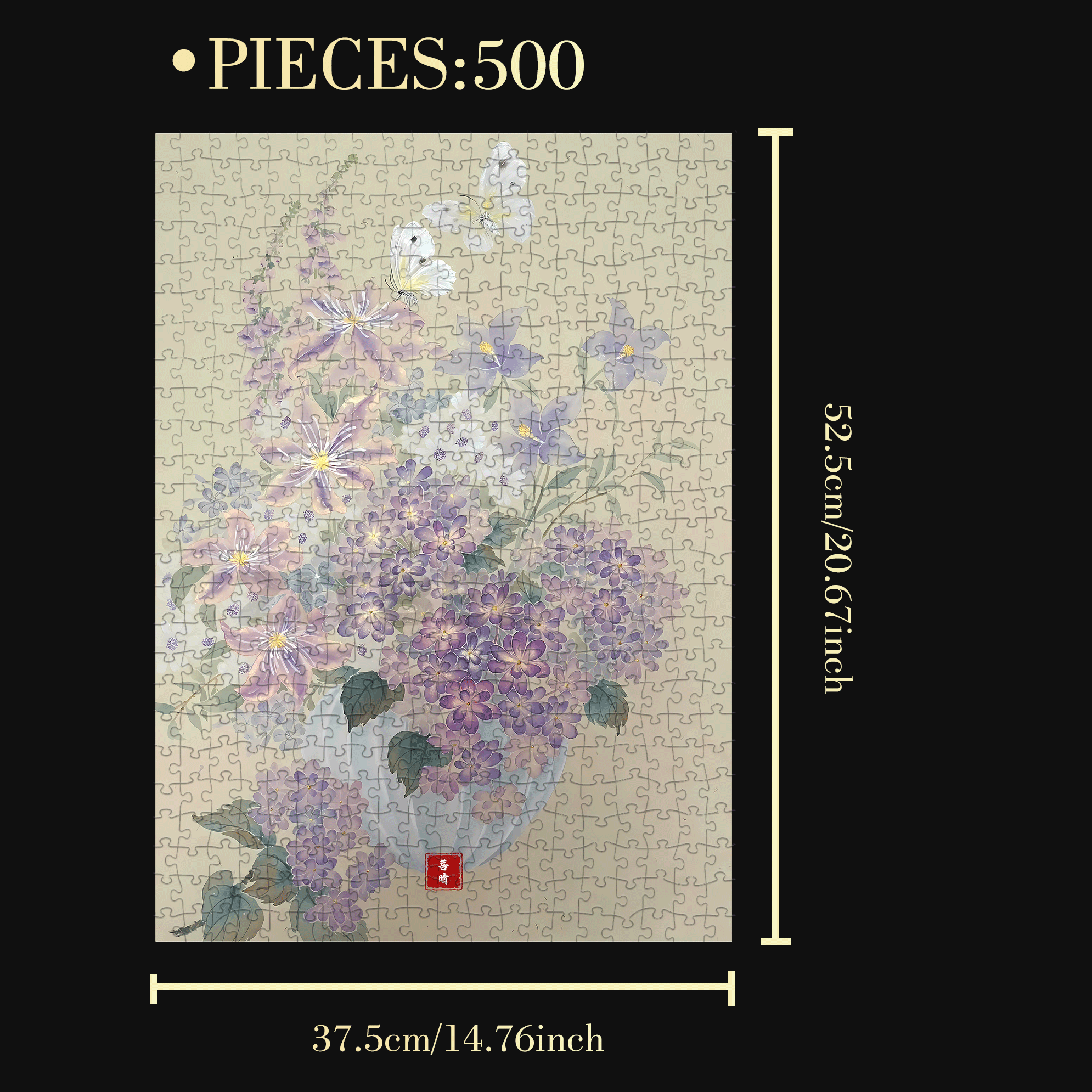 Purple Style 500pcs/1000pcs Jigsaw Puzzle, Scratch-Resistant, Interactive Family Game & Brain-Boosting DIY Decor, Perfect for Halloween, Christmas & New Year Gifts, Family Puzzle Game