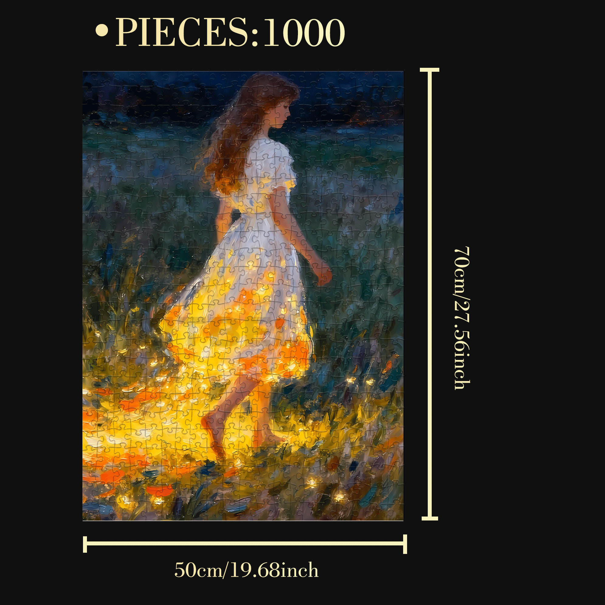 Romance and Freedom 10 500pcs/1000pcs Jigsaw Puzzle, Scratch-Resistant, Interactive Family Game & Brain-Boosting DIY Decor, Perfect for Halloween, Christmas & New Year Gifts, Family Puzzle Game