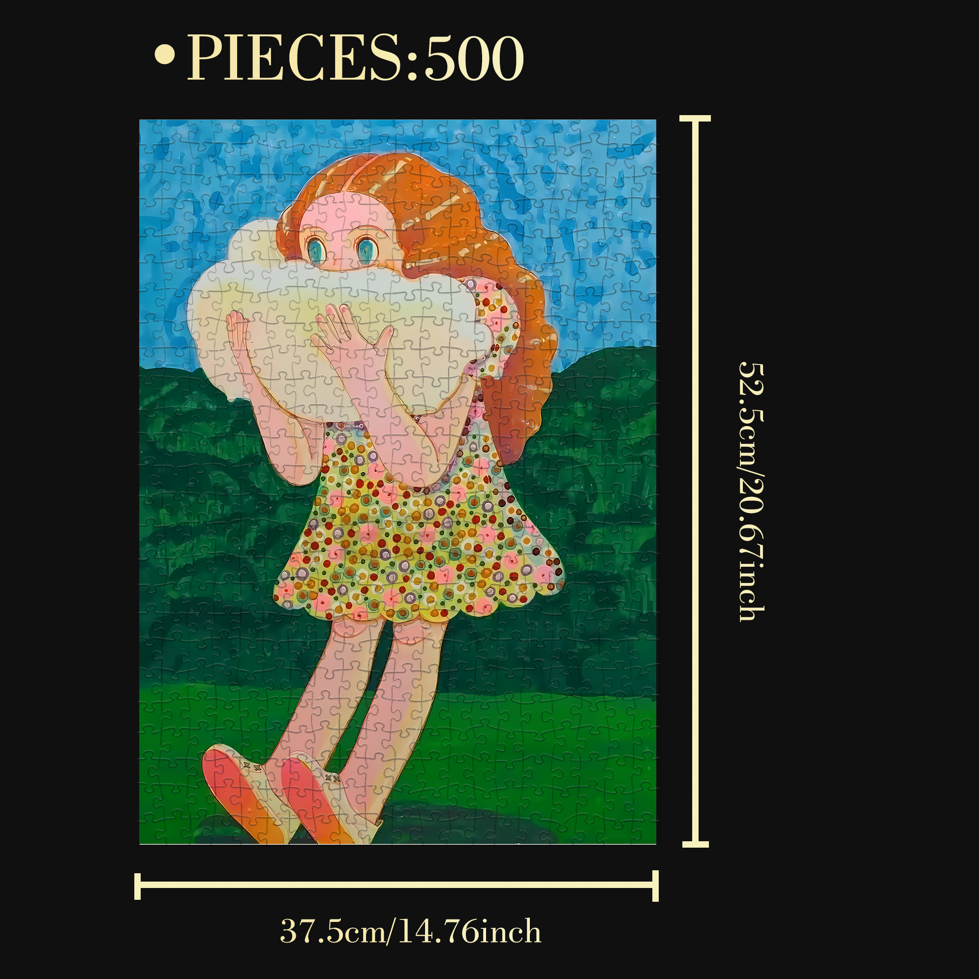 Romance and Freedom 3 500pcs/1000pcs Jigsaw Puzzle, Scratch-Resistant, Interactive Family Game & Brain-Boosting DIY Decor, Perfect for Halloween, Christmas & New Year Gifts, Family Puzzle Game