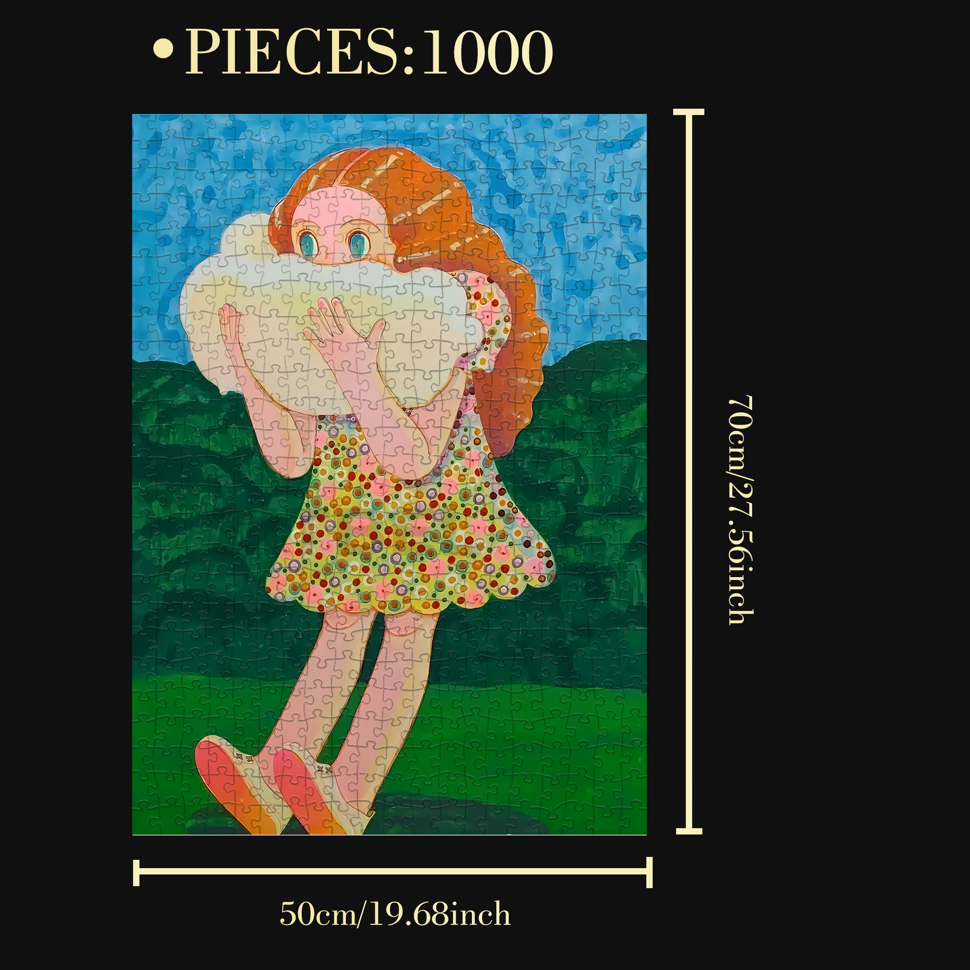 Romance and Freedom 3 500pcs/1000pcs Jigsaw Puzzle, Scratch-Resistant, Interactive Family Game & Brain-Boosting DIY Decor, Perfect for Halloween, Christmas & New Year Gifts, Family Puzzle Game