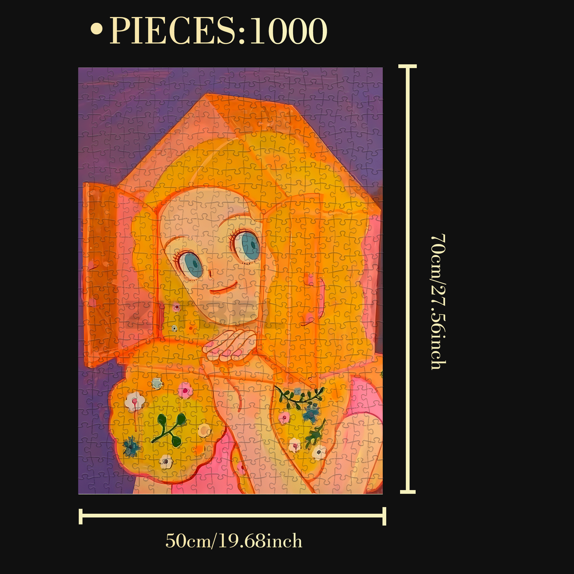 Romance and Freedom 4 500pcs/1000pcs Jigsaw Puzzle, Scratch-Resistant, Interactive Family Game & Brain-Boosting DIY Decor, Perfect for Halloween, Christmas & New Year Gifts, Family Puzzle Game
