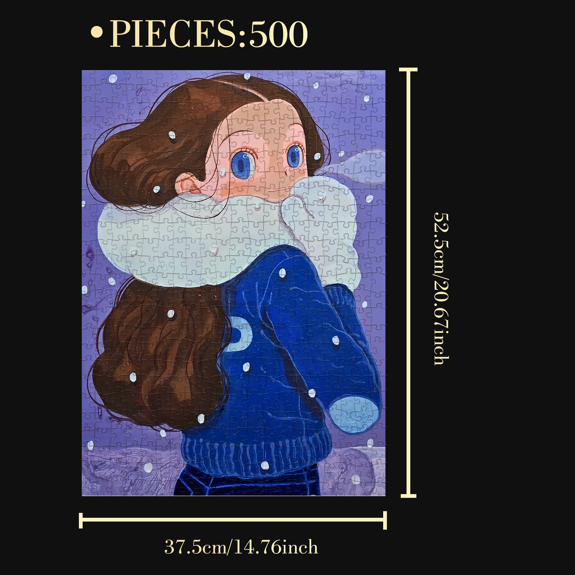 Romance and Freedom 6 500pcs/1000pcs Jigsaw Puzzle, Scratch-Resistant, Interactive Family Game & Brain-Boosting DIY Decor, Perfect for Halloween, Christmas & New Year Gifts, Family Puzzle Game