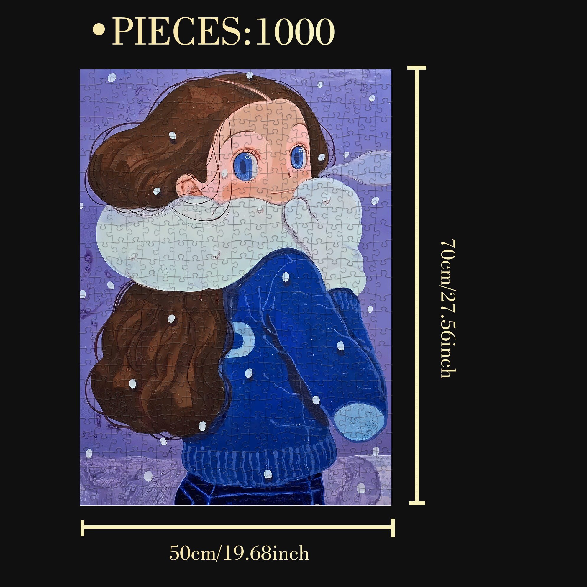 Romance and Freedom 6 500pcs/1000pcs Jigsaw Puzzle, Scratch-Resistant, Interactive Family Game & Brain-Boosting DIY Decor, Perfect for Halloween, Christmas & New Year Gifts, Family Puzzle Game