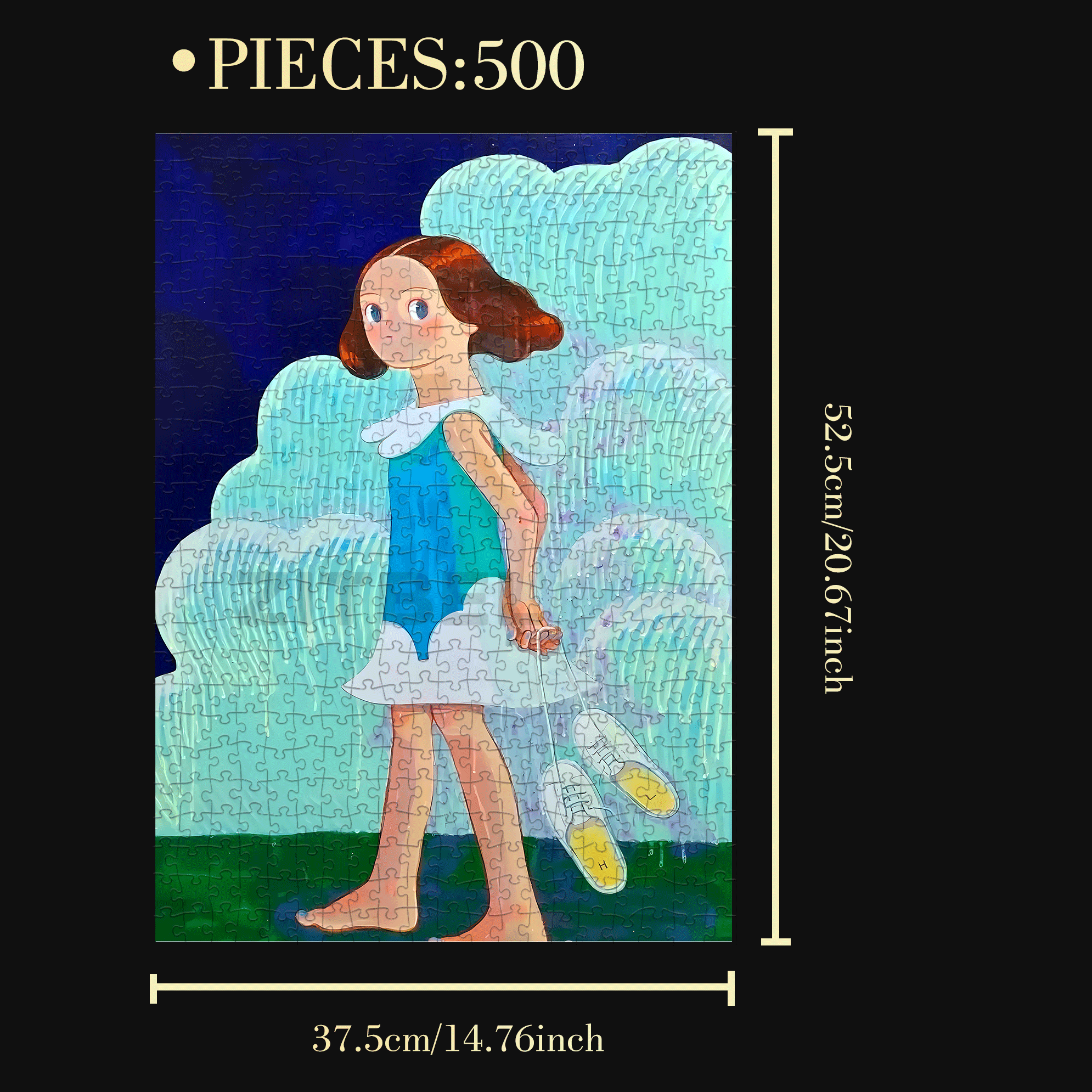 Romance and Freedom 7 500pcs/1000pcs Jigsaw Puzzle, Scratch-Resistant, Interactive Family Game & Brain-Boosting DIY Decor, Perfect for Halloween, Christmas & New Year Gifts, Family Puzzle Game