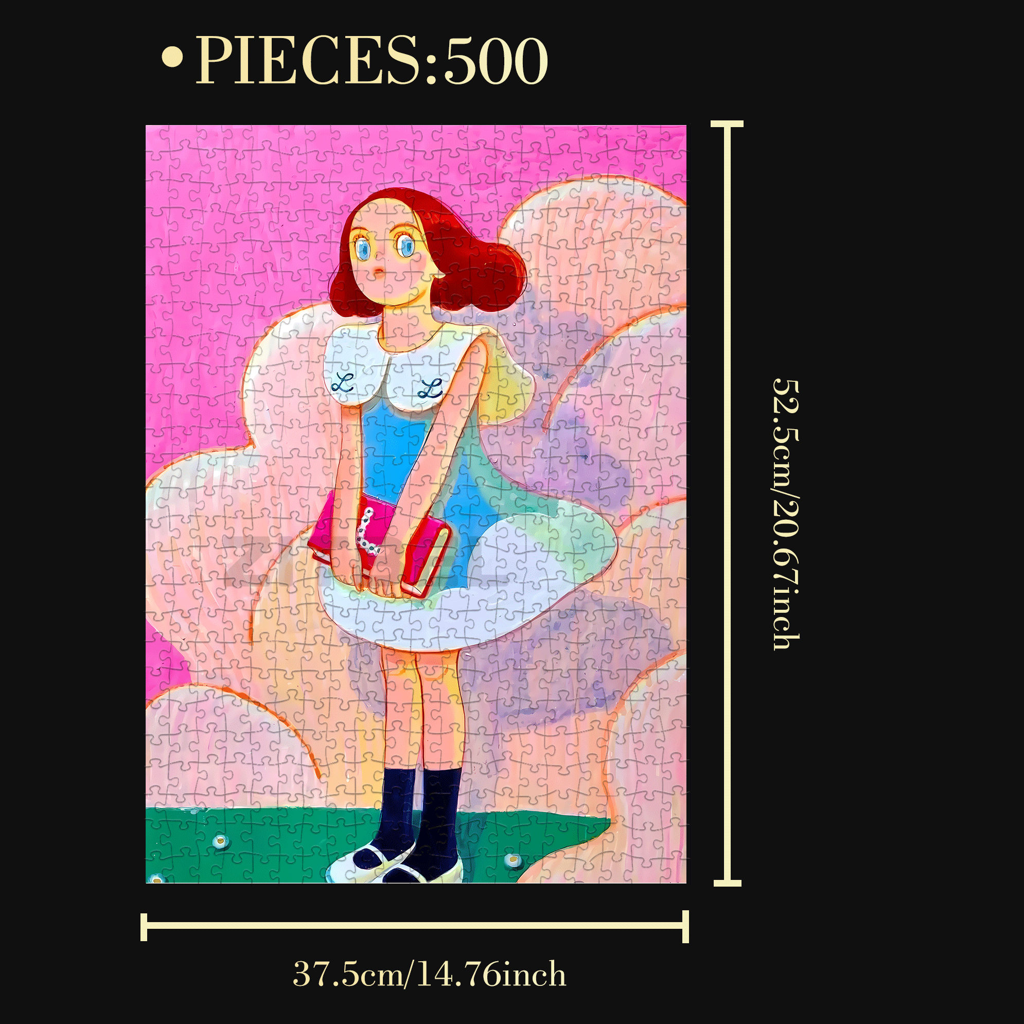Romance and Freedom 8 500pcs/1000pcs Jigsaw Puzzle, Scratch-Resistant, Interactive Family Game & Brain-Boosting DIY Decor, Perfect for Halloween, Christmas & New Year Gifts, Family Puzzle Game