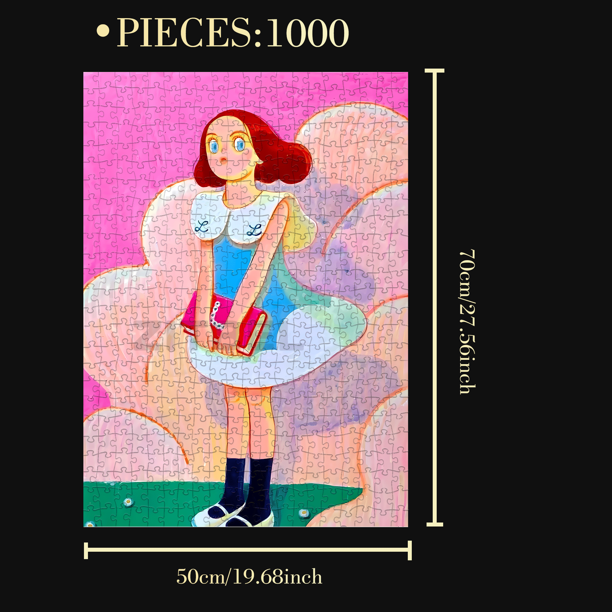 Romance and Freedom 8 500pcs/1000pcs Jigsaw Puzzle, Scratch-Resistant, Interactive Family Game & Brain-Boosting DIY Decor, Perfect for Halloween, Christmas & New Year Gifts, Family Puzzle Game