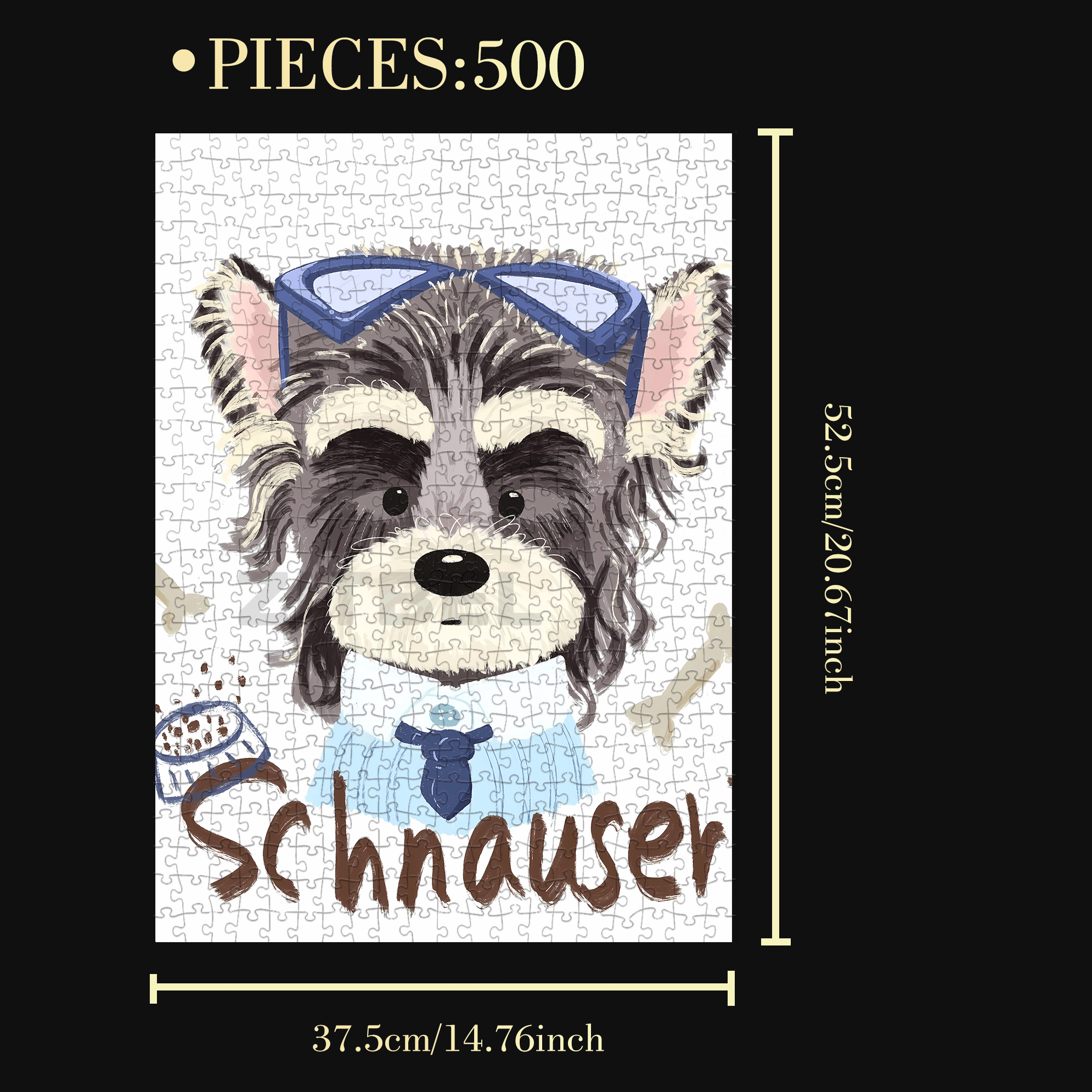 Schnauser 500pcs/1000pcs Jigsaw Puzzle, Scratch-Resistant, Interactive Family Game & Brain-Boosting DIY Decor, Perfect for Halloween, Christmas & New Year Gifts, Family Puzzle Game
