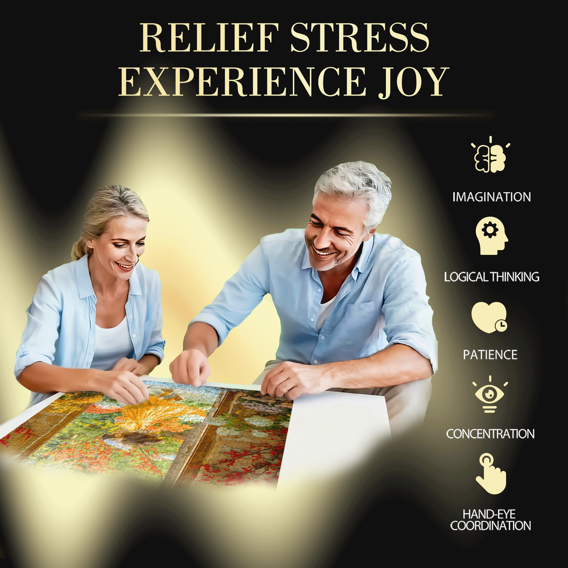 Seeking Inner Peace 2 500pcs/1000pcs Jigsaw Puzzle, Scratch-Resistant, Interactive Family Game & Brain-Boosting DIY Decor, Perfect for Halloween, Christmas & New Year Gifts, Family Puzzle Game