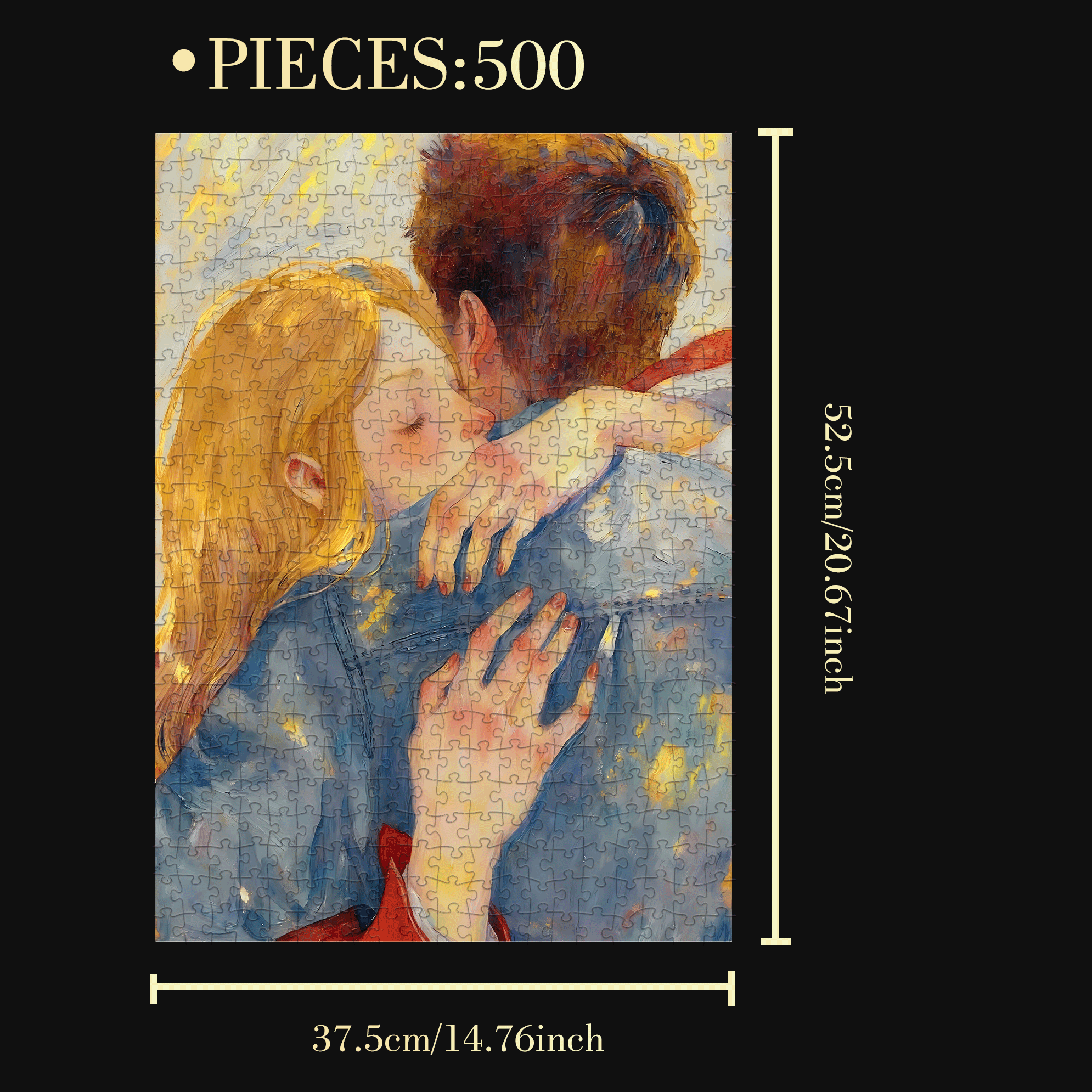 Ti Amo 500pcs/1000pcs Jigsaw Puzzle, Scratch-Resistant, Interactive Family Game & Brain-Boosting DIY Decor, Perfect for Halloween, Christmas & New Year Gifts, Family Puzzle Game