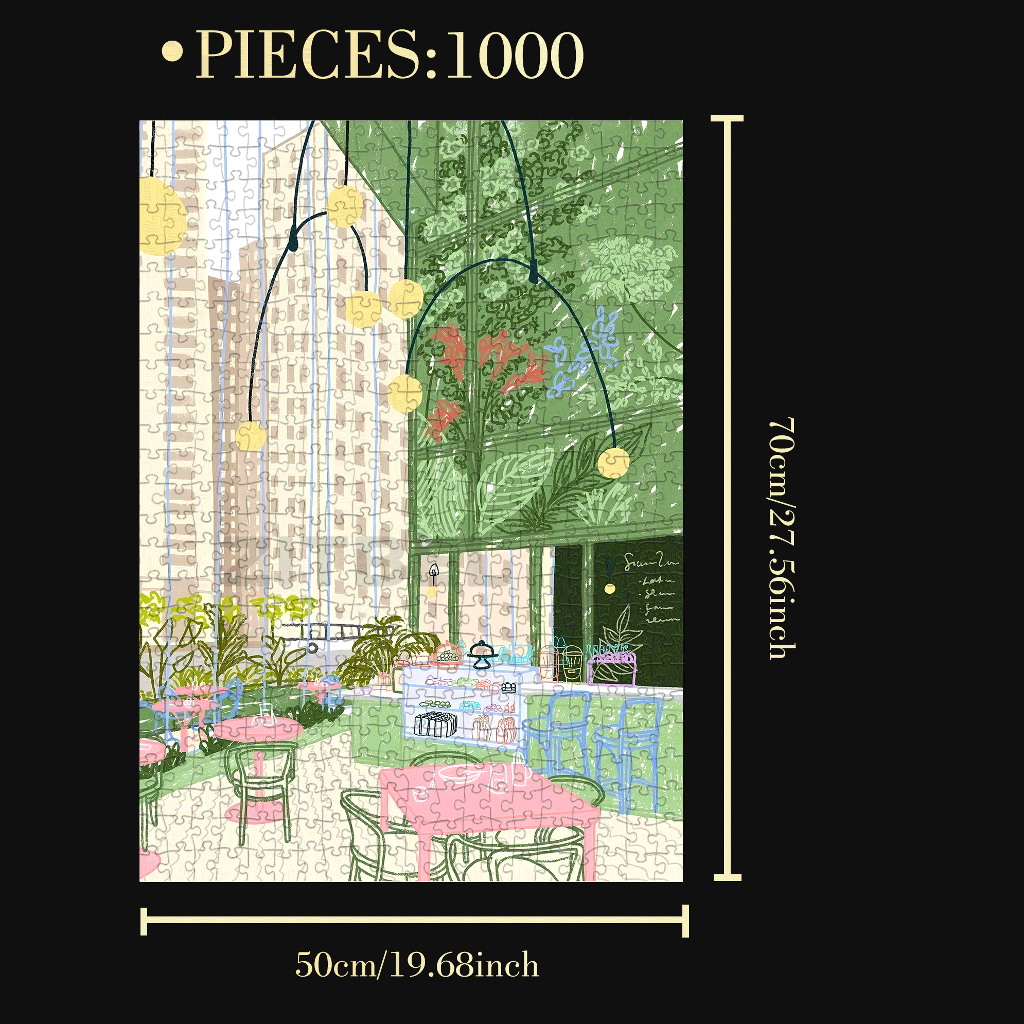 Touchable Slow Life 10 500pcs/1000pcs Jigsaw Puzzle, Scratch-Resistant, Interactive Family Game & Brain-Boosting DIY Decor, Perfect for Halloween, Christmas & New Year Gifts, Family Puzzle Game