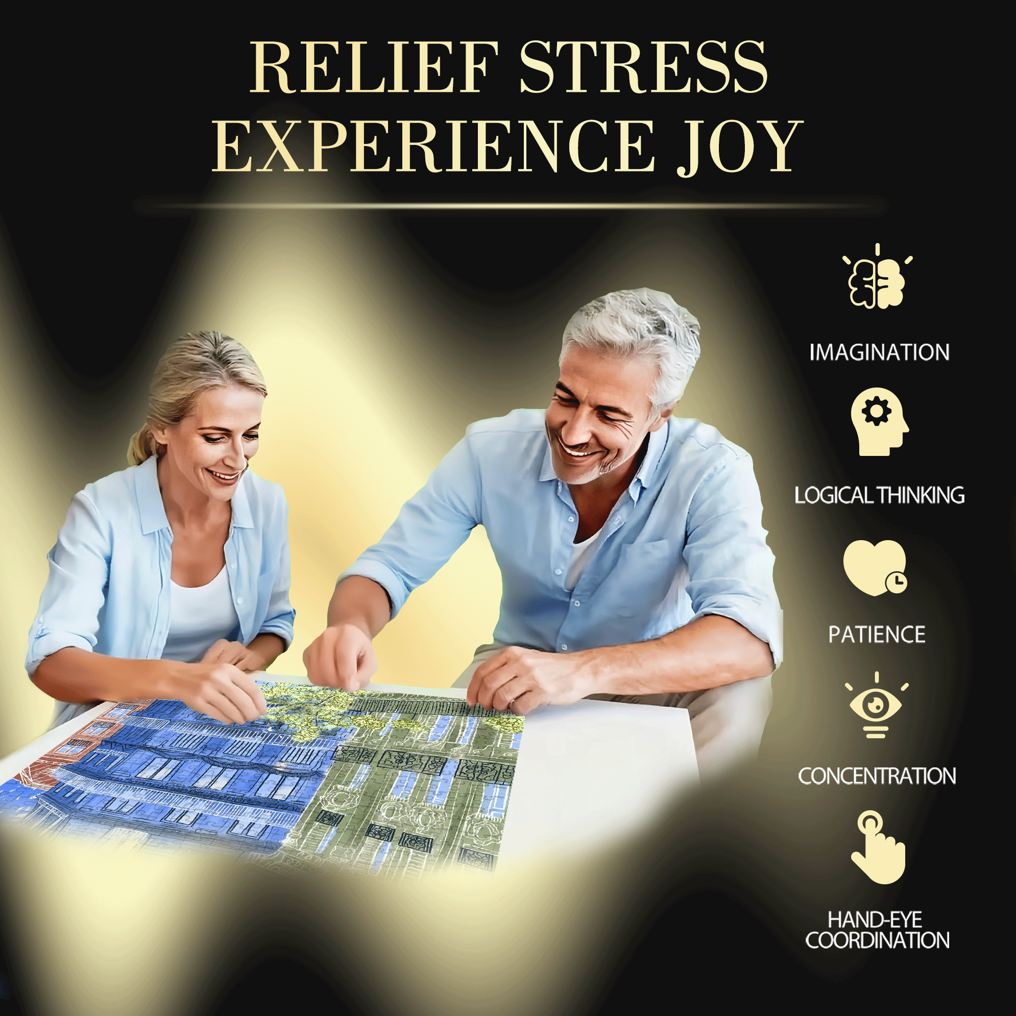 Touchable Slow Life 11 500pcs/1000pcs Jigsaw Puzzle, Scratch-Resistant, Interactive Family Game & Brain-Boosting DIY Decor, Perfect for Halloween, Christmas & New Year Gifts, Family Puzzle Game