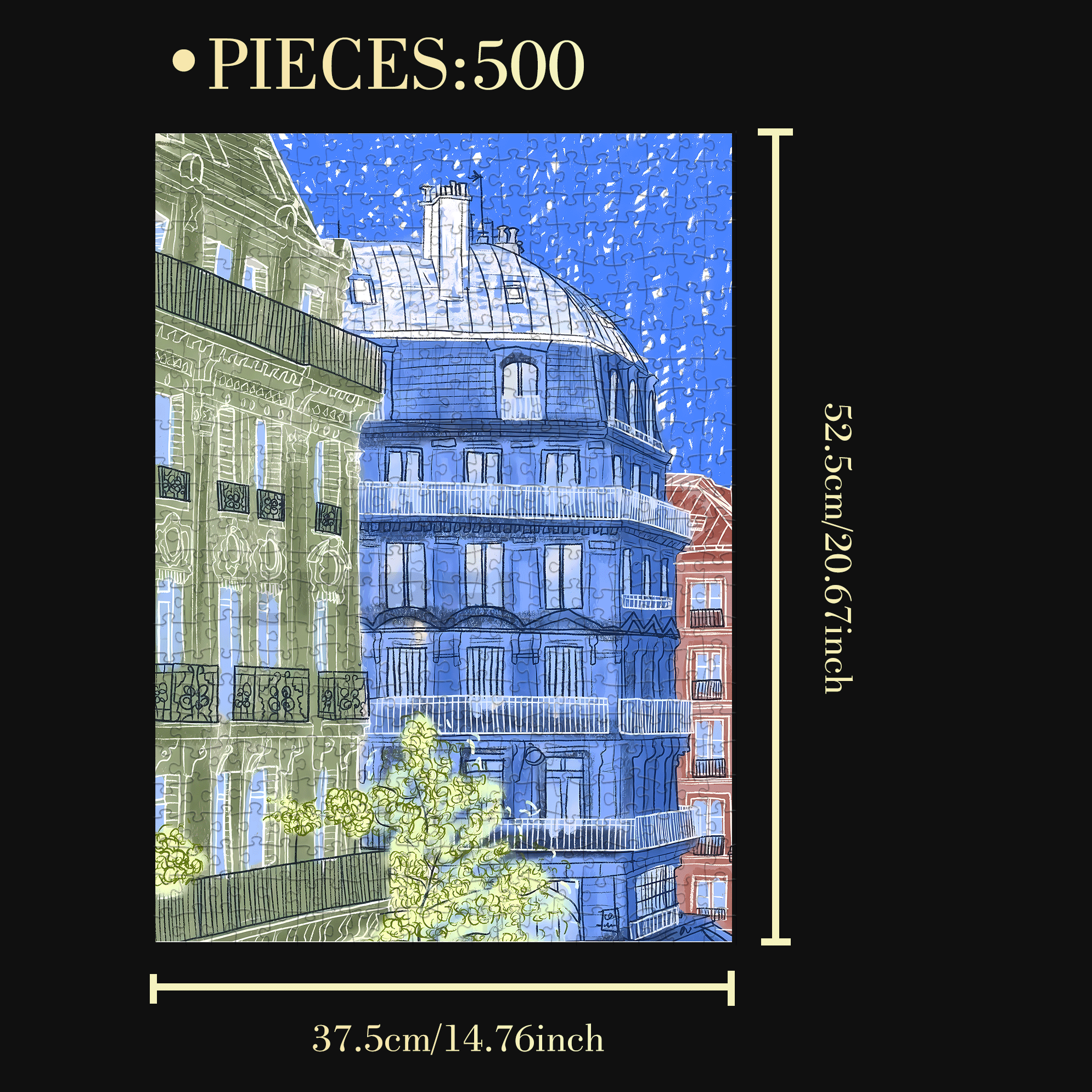 Touchable Slow Life 11 500pcs/1000pcs Jigsaw Puzzle, Scratch-Resistant, Interactive Family Game & Brain-Boosting DIY Decor, Perfect for Halloween, Christmas & New Year Gifts, Family Puzzle Game