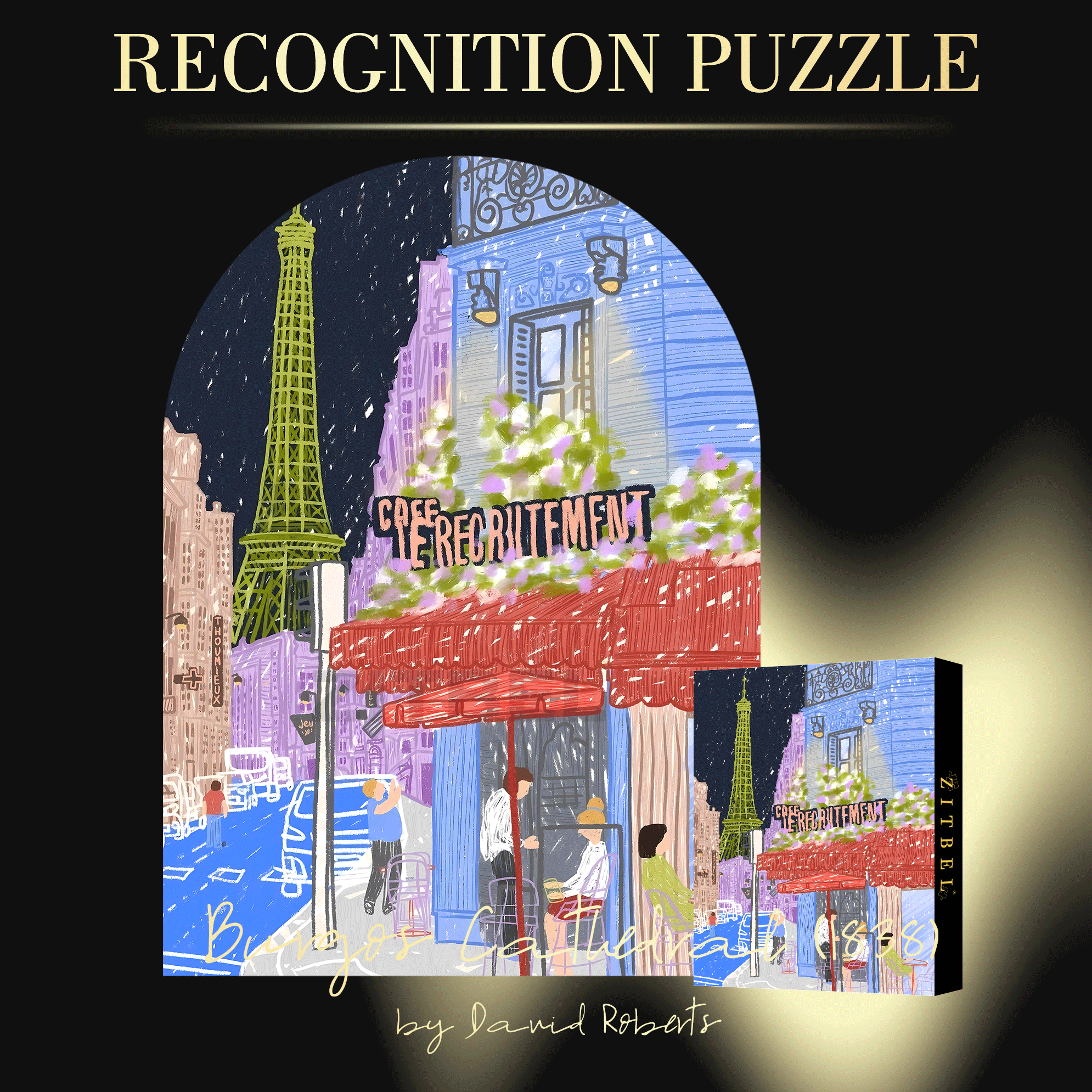Touchable Slow Life 12 500pcs/1000pcs Jigsaw Puzzle, Scratch-Resistant, Interactive Family Game & Brain-Boosting DIY Decor, Perfect for Halloween, Christmas & New Year Gifts, Family Puzzle Game