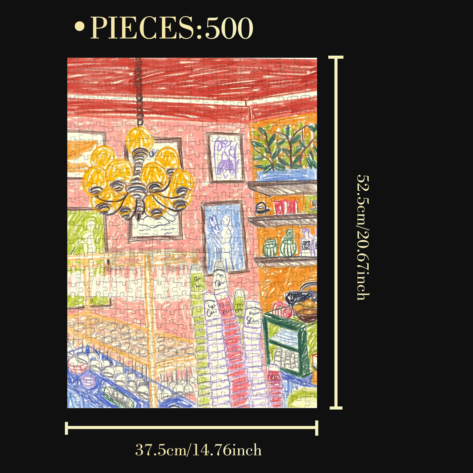 Touchable Slow Life 7 500pcs/1000pcs Jigsaw Puzzle, Scratch-Resistant, Interactive Family Game & Brain-Boosting DIY Decor, Perfect for Halloween, Christmas & New Year Gifts, Family Puzzle Game