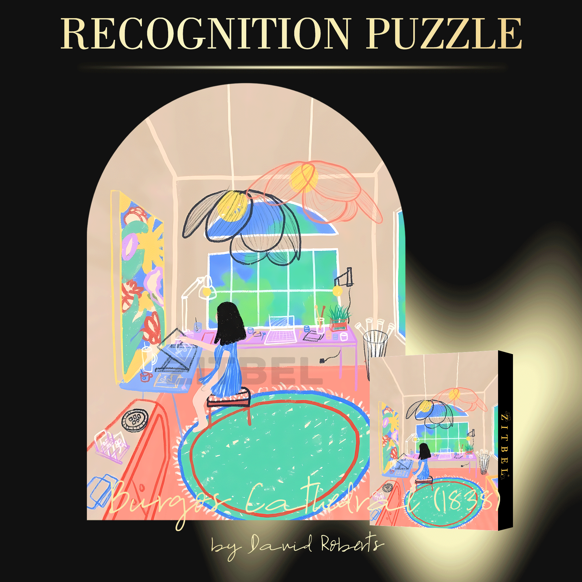Touchable Slow Life 8 500pcs/1000pcs Jigsaw Puzzle, Scratch-Resistant, Interactive Family Game & Brain-Boosting DIY Decor, Perfect for Halloween, Christmas & New Year Gifts, Family Puzzle Game