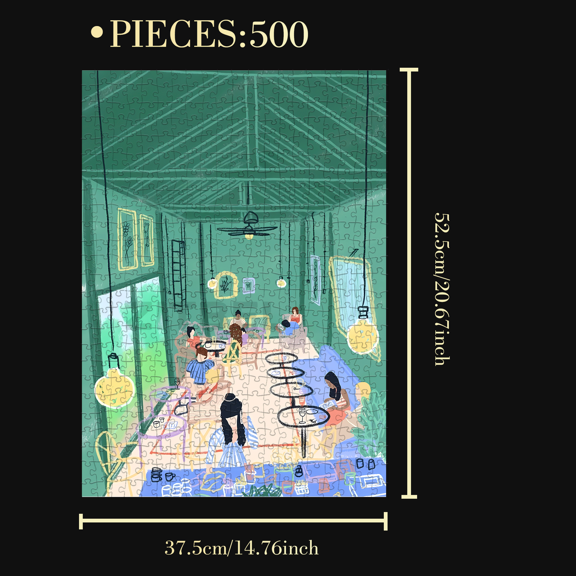 Touchable Slow Life 9 500pcs/1000pcs Jigsaw Puzzle, Scratch-Resistant, Interactive Family Game & Brain-Boosting DIY Decor, Perfect for Halloween, Christmas & New Year Gifts, Family Puzzle Game