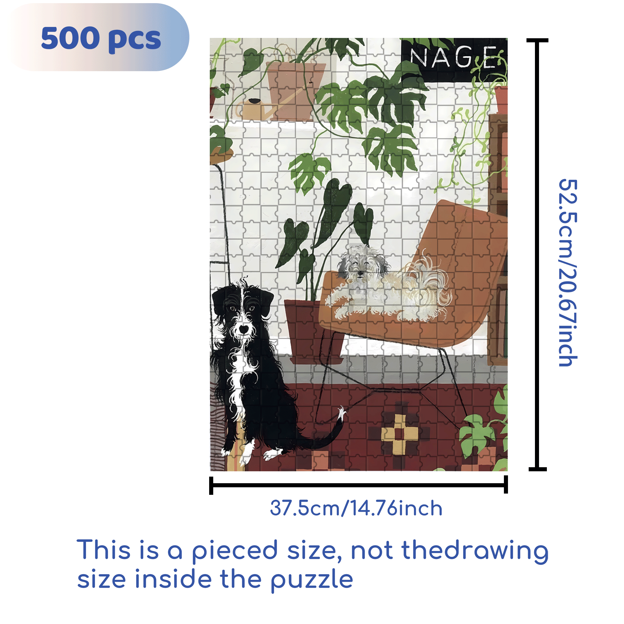 Curly Haired Friend 500pcs/1000pcs Jigsaw Puzzle, Scratch-Resistant, Interactive Family Game & Brain-Boosting DIY Decor, Perfect for Halloween, Christmas & New Year Gifts, Family Puzzle Game