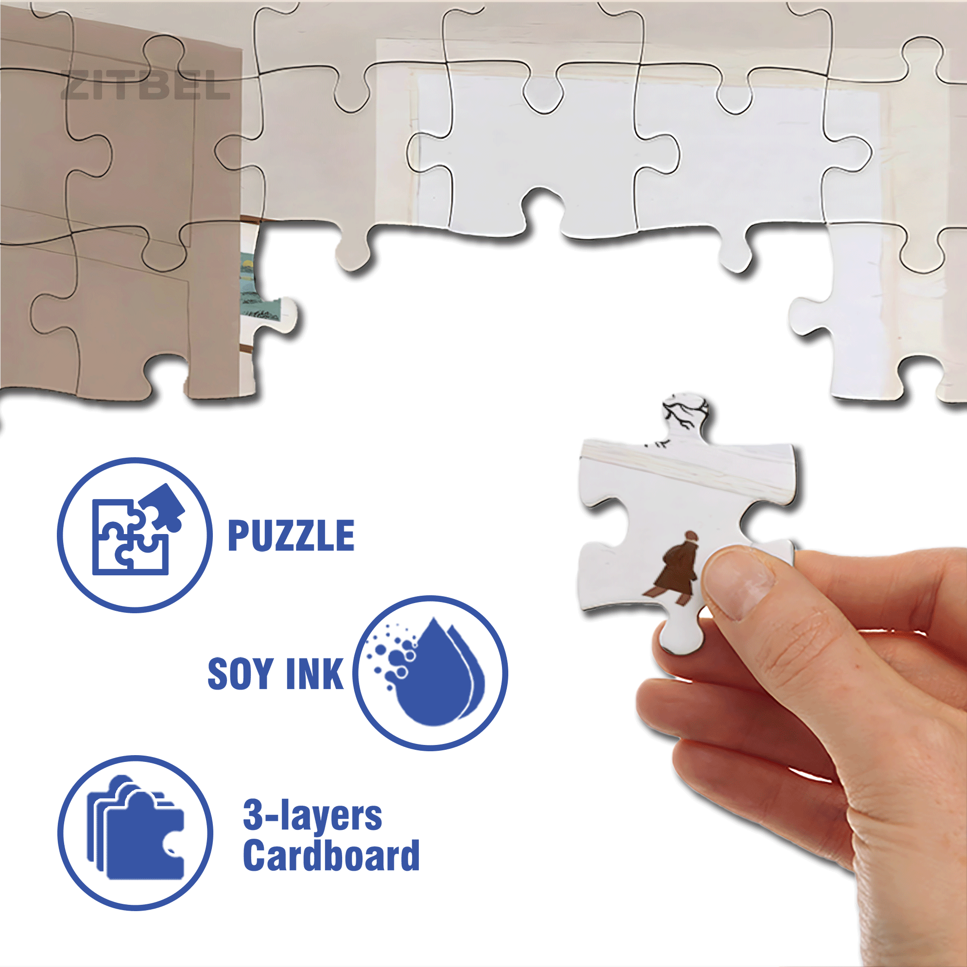 Enchanting Patterns 500pcs/1000pcs Jigsaw Puzzle, Scratch-Resistant, Interactive Family Game & Brain-Boosting DIY Decor, Perfect for Halloween, Christmas & New Year Gifts, Family Puzzle Game
