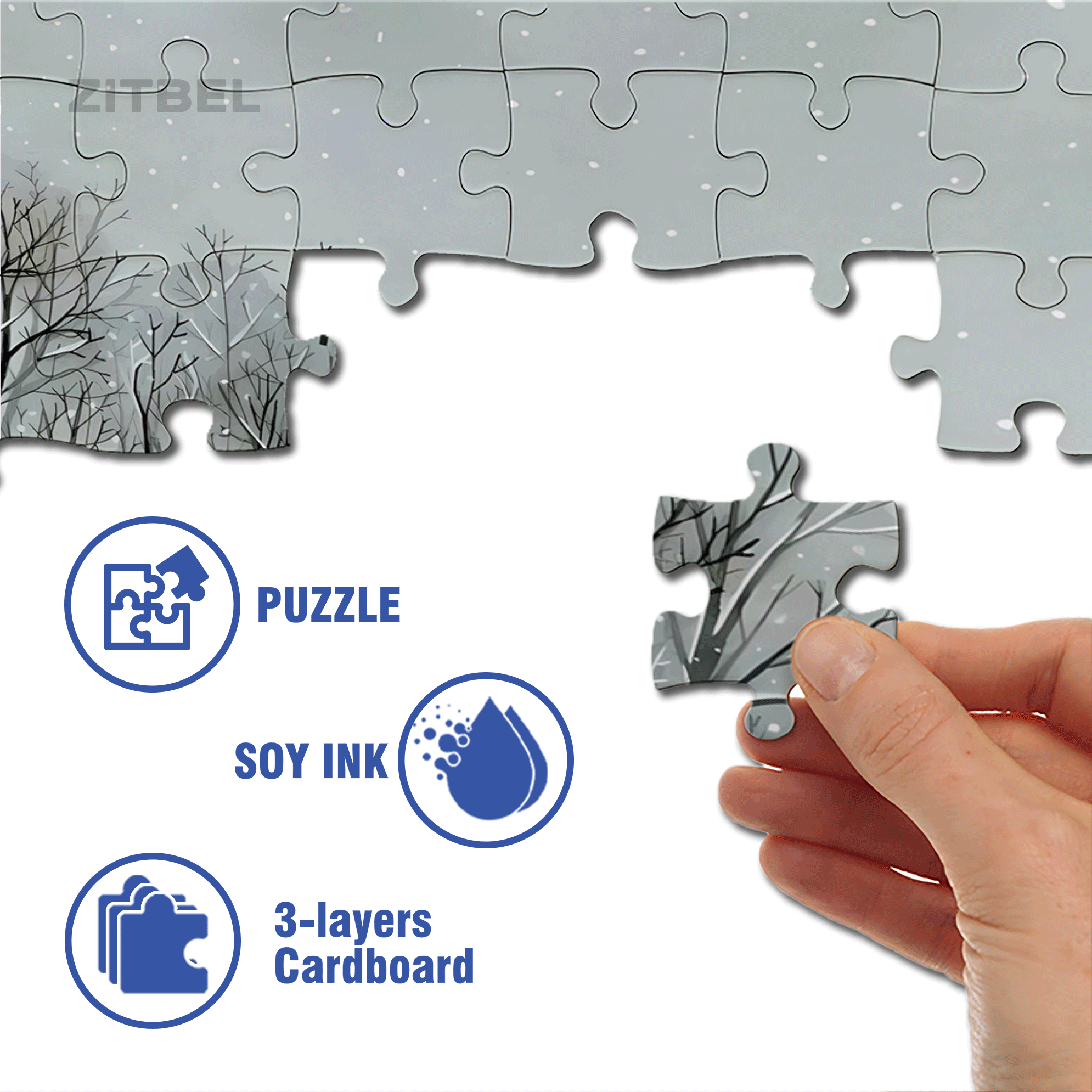 Fearless Of The Cold 500pcs/1000pcs Jigsaw Puzzle, Scratch-Resistant, Interactive Family Game & Brain-Boosting DIY Decor, Perfect for Halloween, Christmas & New Year Gifts, Family Puzzle Game