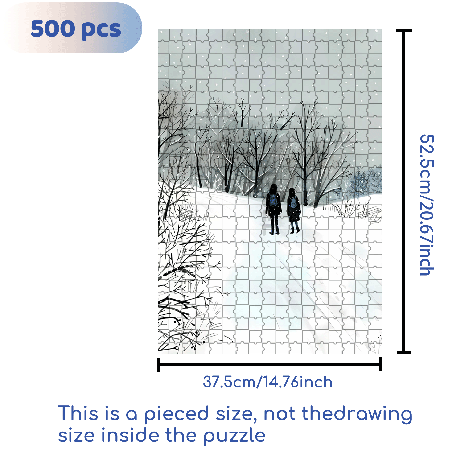 Fearless Of The Cold 500pcs/1000pcs Jigsaw Puzzle, Scratch-Resistant, Interactive Family Game & Brain-Boosting DIY Decor, Perfect for Halloween, Christmas & New Year Gifts, Family Puzzle Game