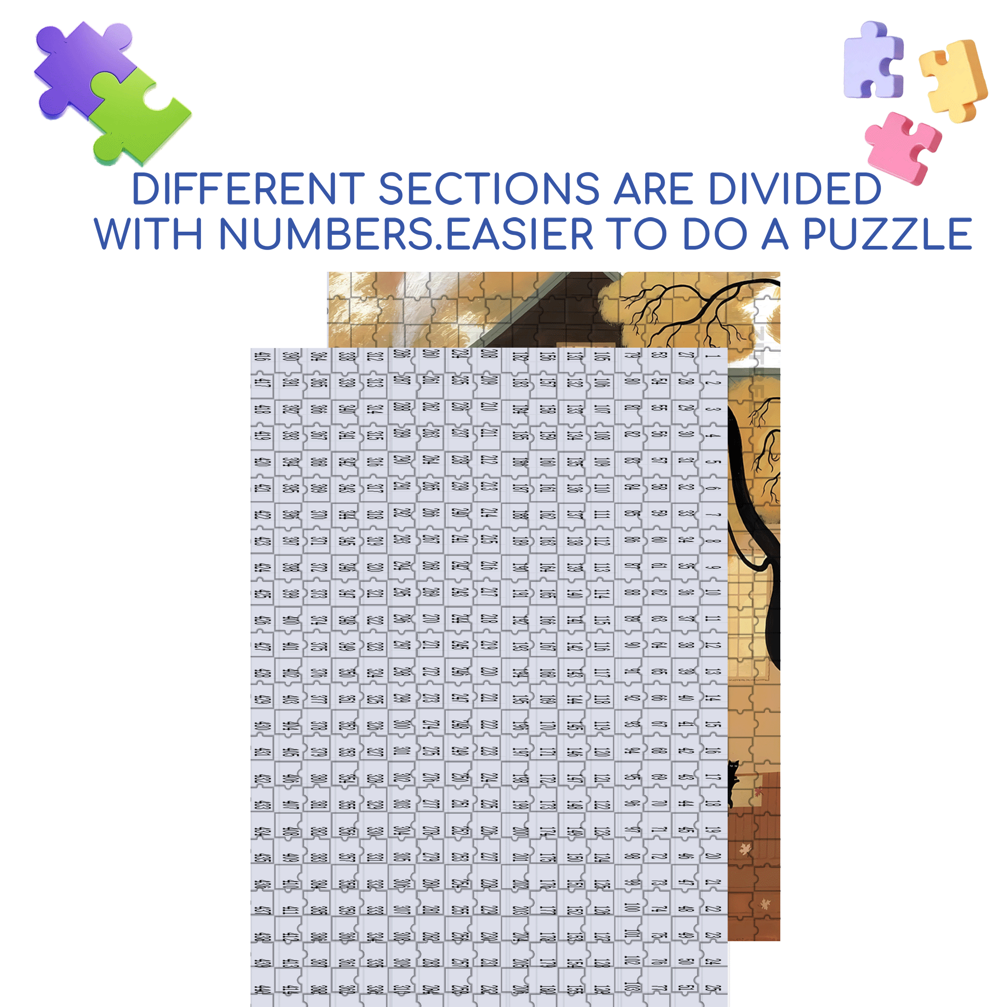 Festival Decoration 500pcs/1000pcs Jigsaw Puzzle, Scratch-Resistant, Interactive Family Game & Brain-Boosting DIY Decor, Perfect for Halloween, Christmas & New Year Gifts, Family Puzzle Game