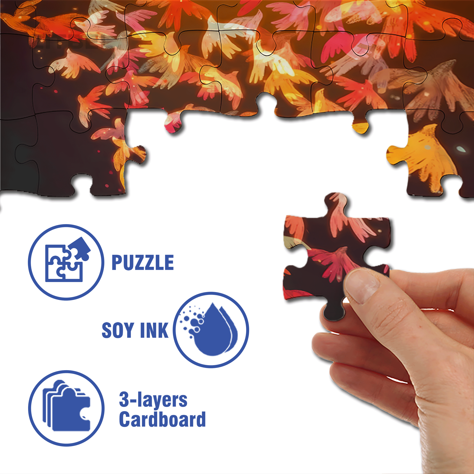 Inspiration Fragments 4 500pcs/1000pcs Jigsaw Puzzle, Scratch-Resistant, Interactive Family Game & Brain-Boosting DIY Decor, Perfect for Halloween, Christmas & New Year Gifts, Family Puzzle Game