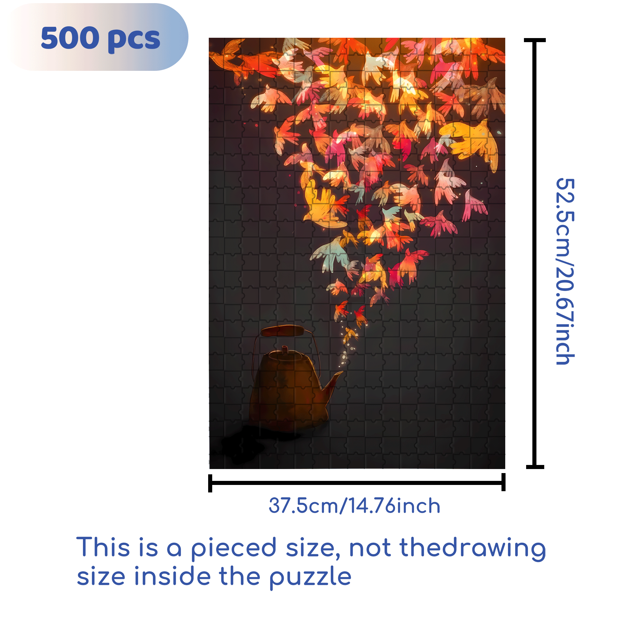 Inspiration Fragments 4 500pcs/1000pcs Jigsaw Puzzle, Scratch-Resistant, Interactive Family Game & Brain-Boosting DIY Decor, Perfect for Halloween, Christmas & New Year Gifts, Family Puzzle Game