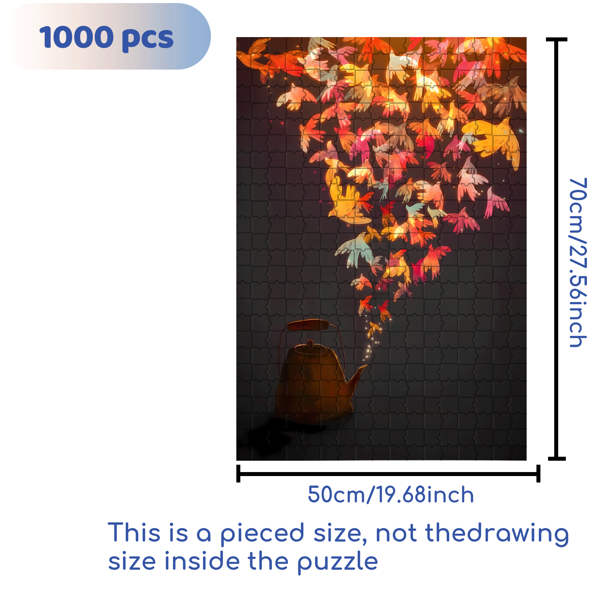 Inspiration Fragments 4 500pcs/1000pcs Jigsaw Puzzle, Scratch-Resistant, Interactive Family Game & Brain-Boosting DIY Decor, Perfect for Halloween, Christmas & New Year Gifts, Family Puzzle Game