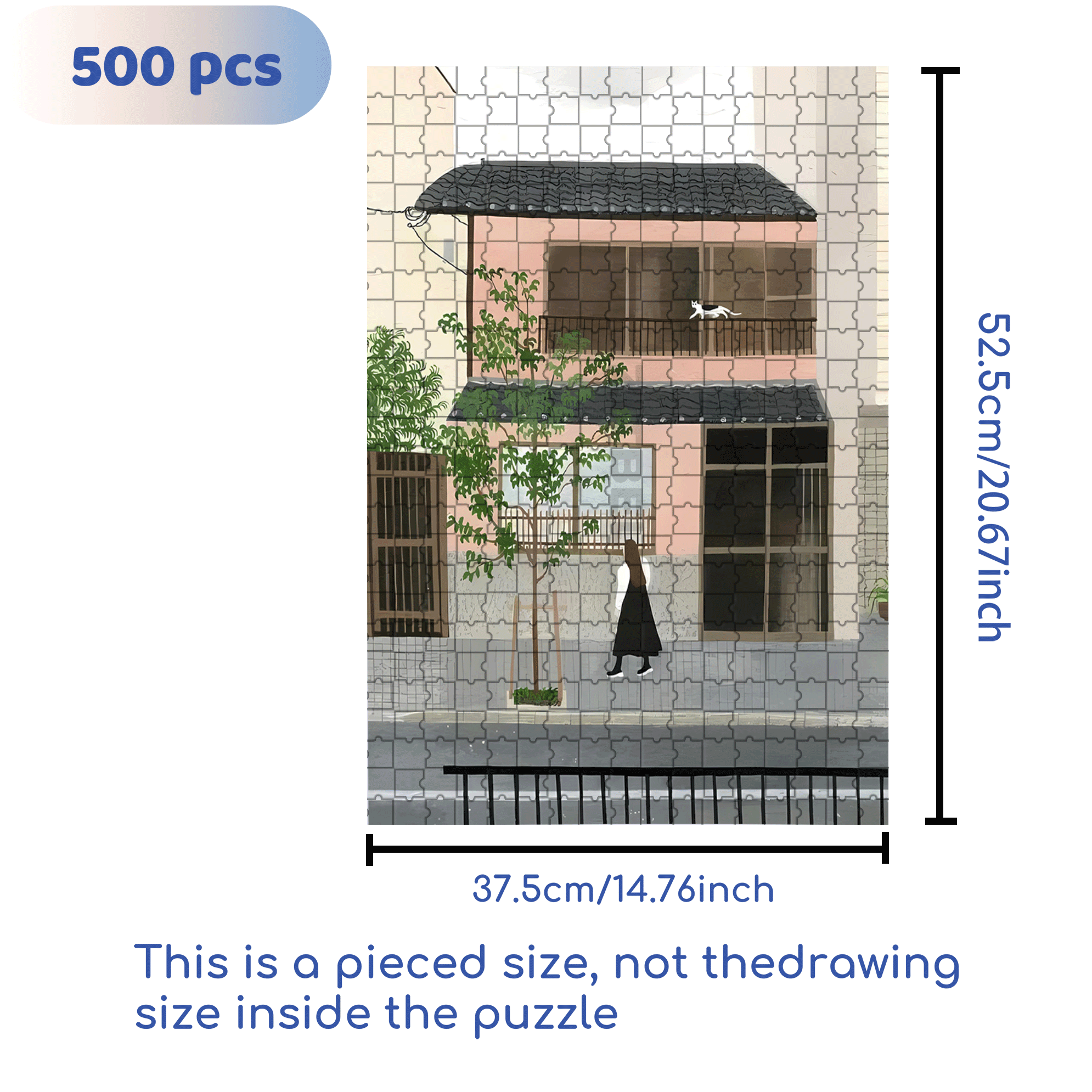 Let's Be Friends 500pcs/1000pcs Jigsaw Puzzle, Scratch-Resistant, Interactive Family Game & Brain-Boosting DIY Decor, Perfect for Halloween, Christmas & New Year Gifts, Family Puzzle Game