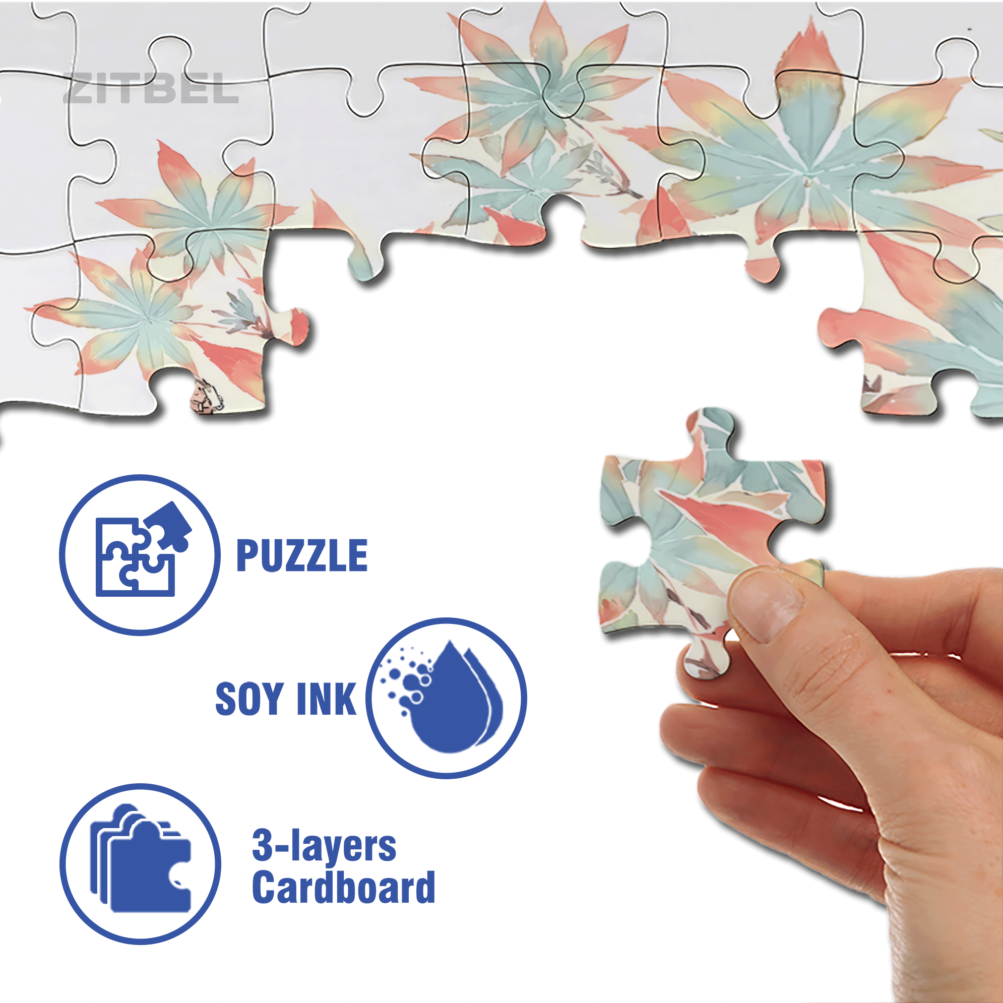 Maple 500pcs/1000pcs Jigsaw Puzzle, Scratch-Resistant, Interactive Family Game & Brain-Boosting DIY Decor, Perfect for Halloween, Christmas & New Year Gifts, Family Puzzle Game
