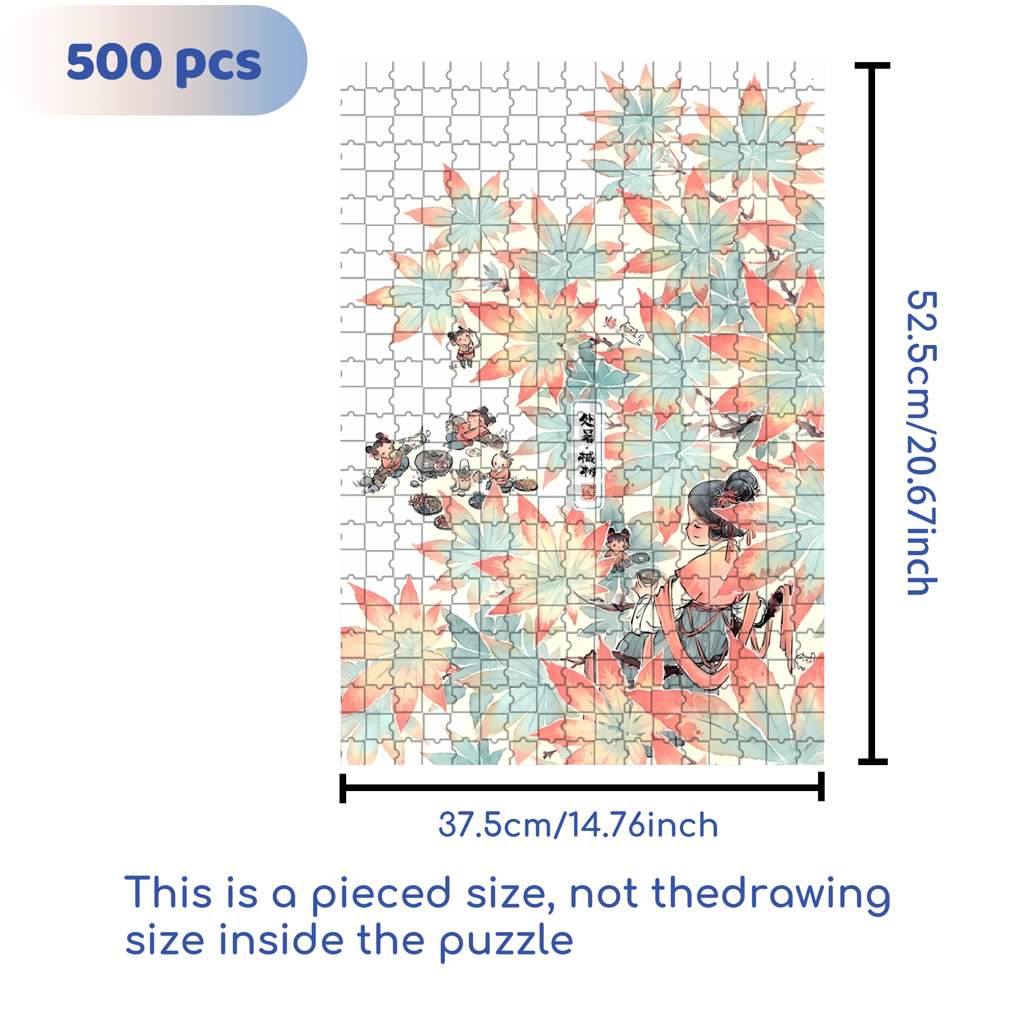 Maple 500pcs/1000pcs Jigsaw Puzzle, Scratch-Resistant, Interactive Family Game & Brain-Boosting DIY Decor, Perfect for Halloween, Christmas & New Year Gifts, Family Puzzle Game