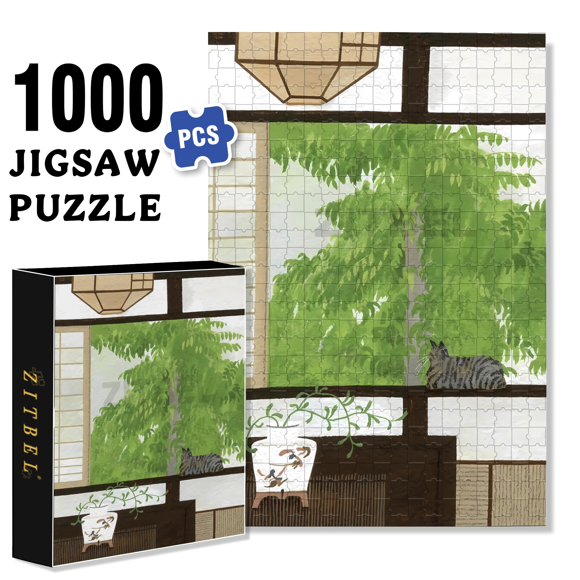 Minimalist Home 2 500pcs/1000pcs Jigsaw Puzzle, Scratch-Resistant, Interactive Family Game & Brain-Boosting DIY Decor, Perfect for Halloween, Christmas & New Year Gifts, Family Puzzle Game