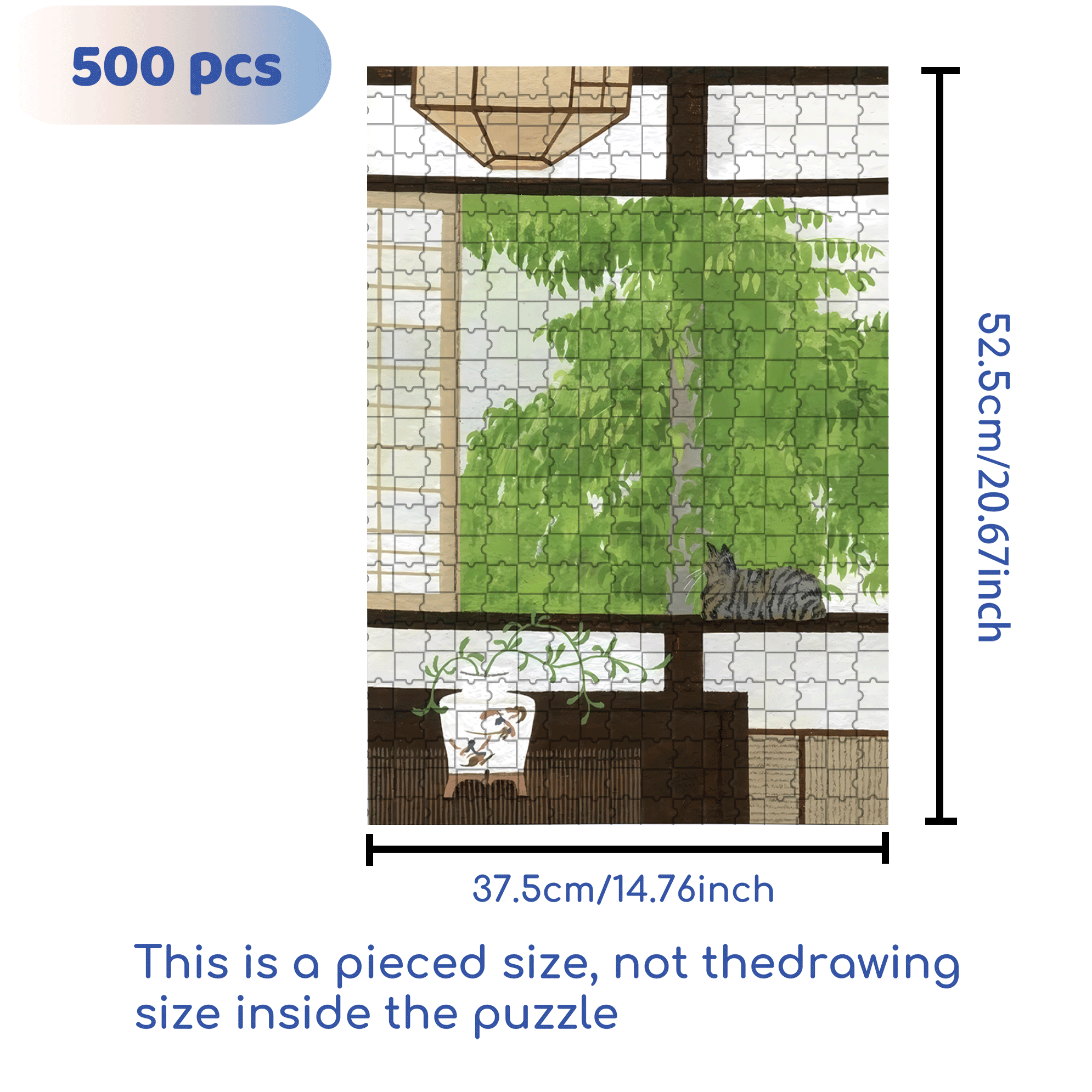 Minimalist Home 2 500pcs/1000pcs Jigsaw Puzzle, Scratch-Resistant, Interactive Family Game & Brain-Boosting DIY Decor, Perfect for Halloween, Christmas & New Year Gifts, Family Puzzle Game