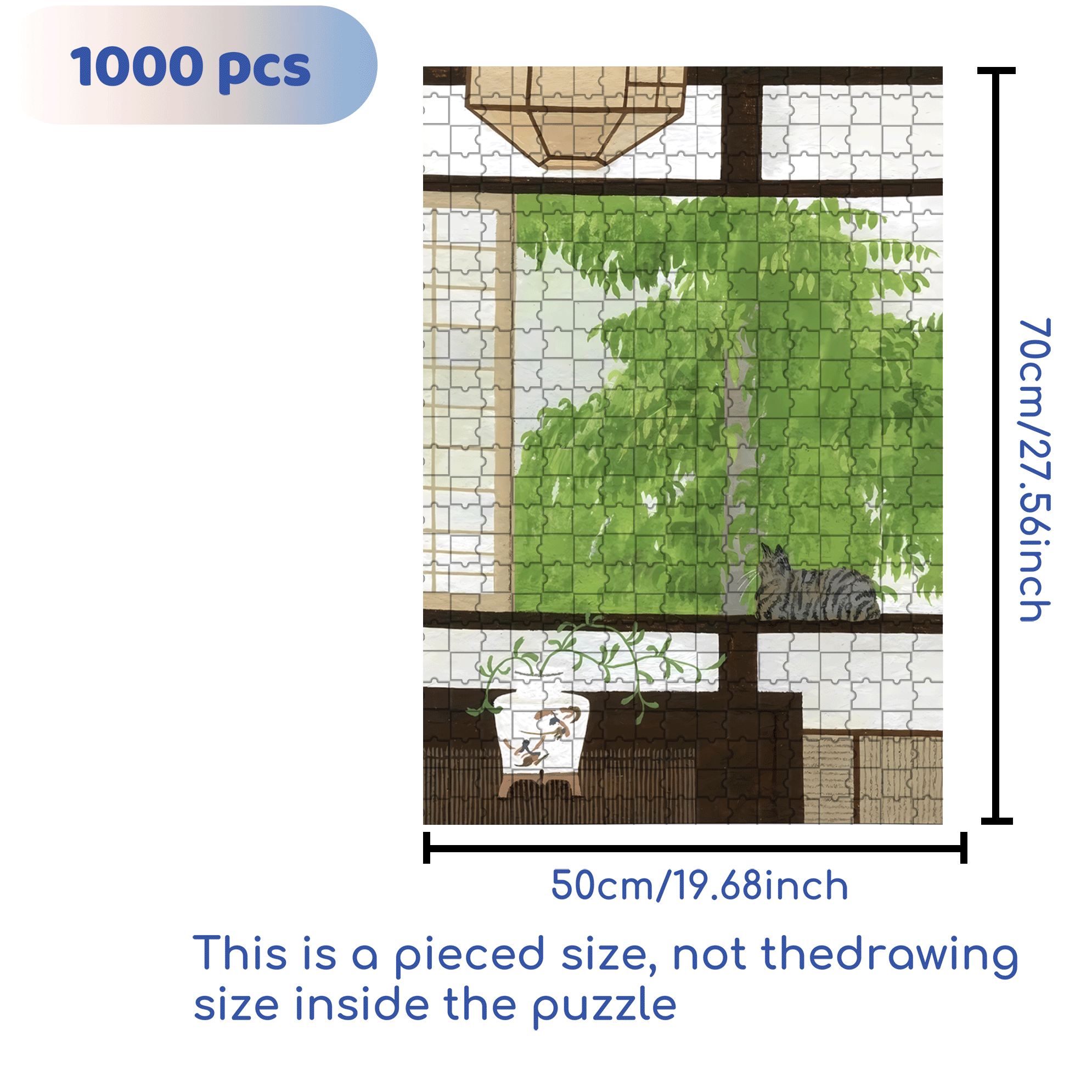 Minimalist Home 2 500pcs/1000pcs Jigsaw Puzzle, Scratch-Resistant, Interactive Family Game & Brain-Boosting DIY Decor, Perfect for Halloween, Christmas & New Year Gifts, Family Puzzle Game