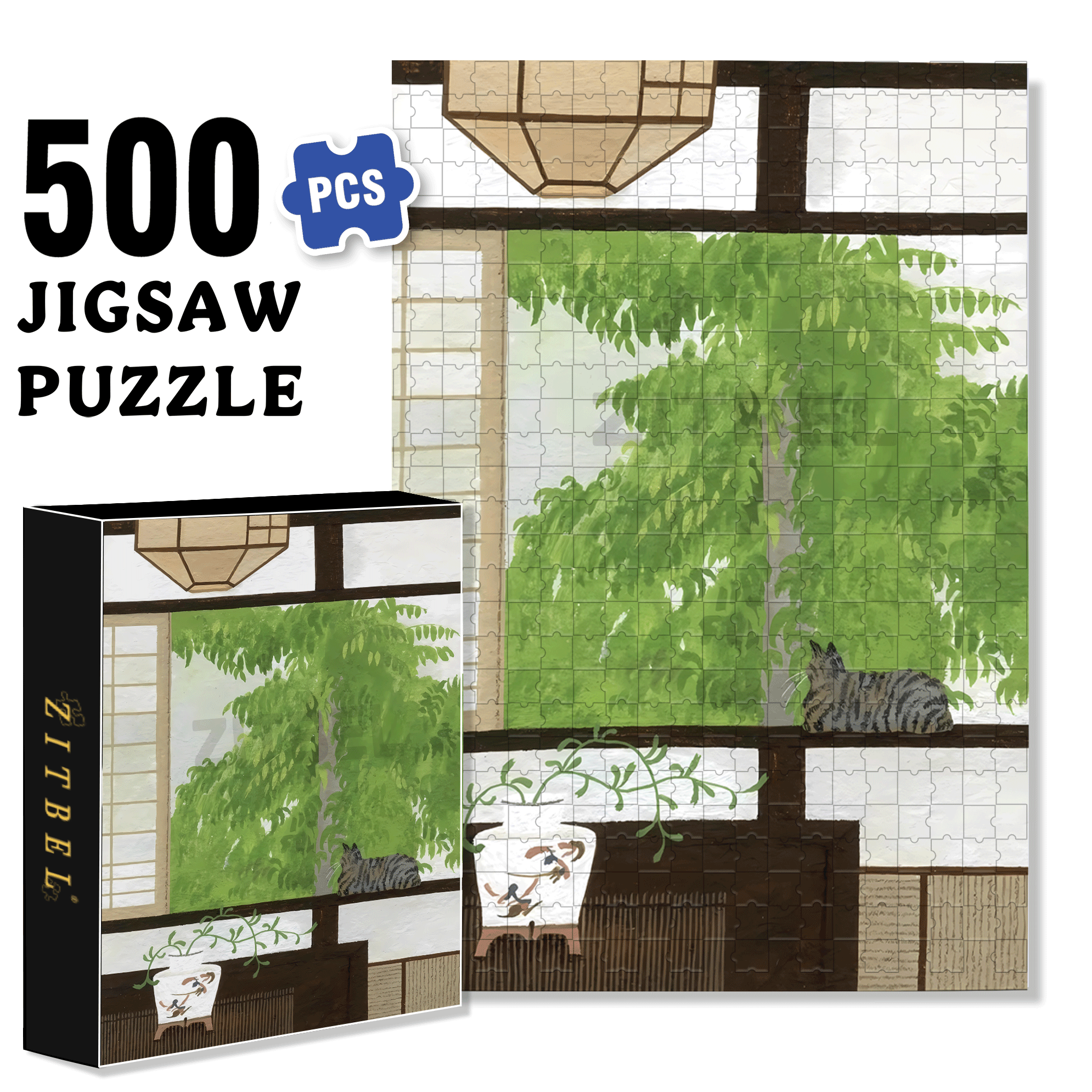 Minimalist Home 2 500pcs/1000pcs Jigsaw Puzzle, Scratch-Resistant, Interactive Family Game & Brain-Boosting DIY Decor, Perfect for Halloween, Christmas & New Year Gifts, Family Puzzle Game