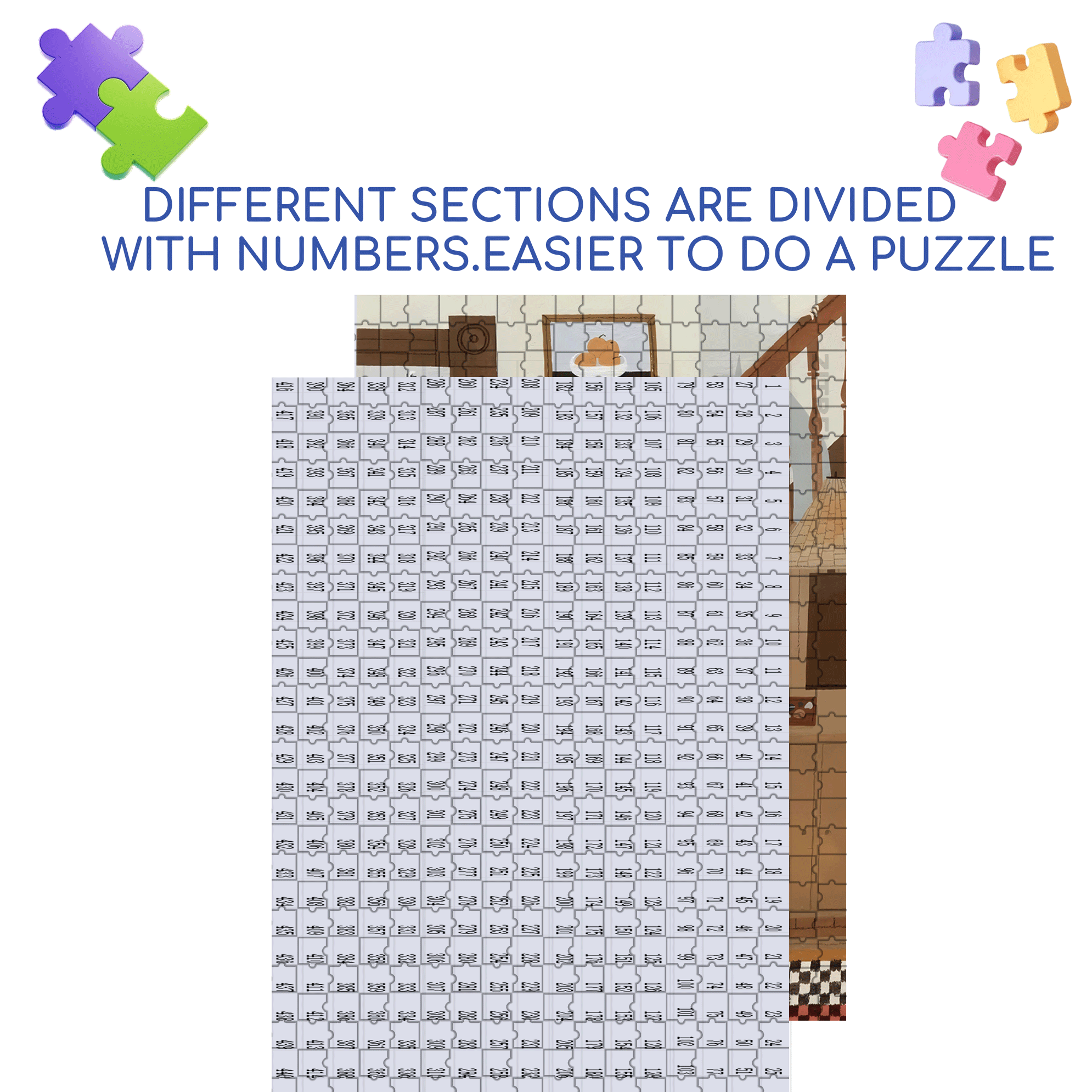 Minimalist Home 500pcs/1000pcs Jigsaw Puzzle, Scratch-Resistant, Interactive Family Game & Brain-Boosting DIY Decor, Perfect for Halloween, Christmas & New Year Gifts, Family Puzzle Game